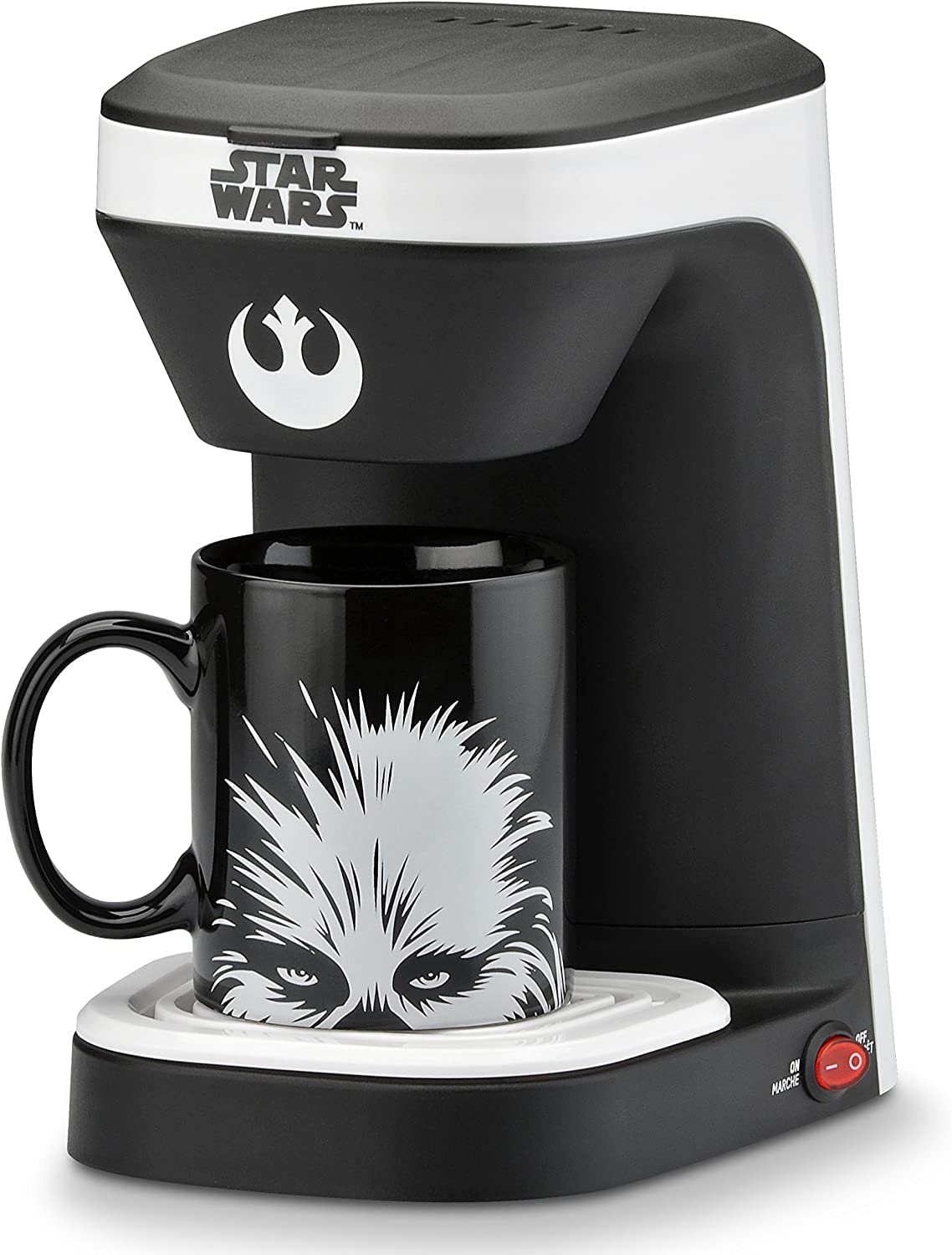 STAR WARS Single Serve 1-Cup Coffee Maker with Mug - Black | Perfect for Office, Dorm & Small Spaces | Fast Brewing Compact Coffee Machine