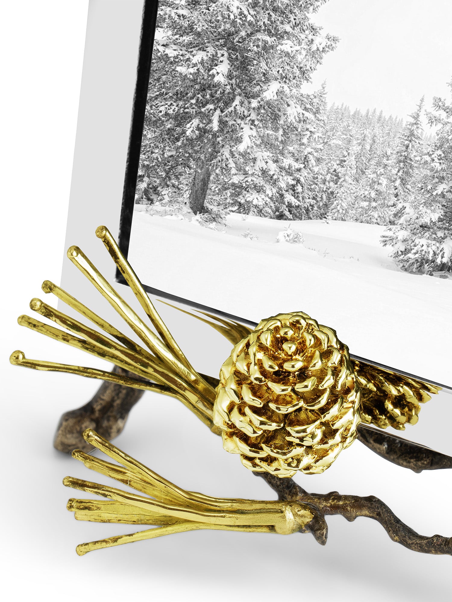 5x7 Pine Cone Easel Frame - Rustic Wooden Display Stand for Photos, Artwork, and Tabletop Decor - Perfect for Weddings, Home Decor, and Gift Giving