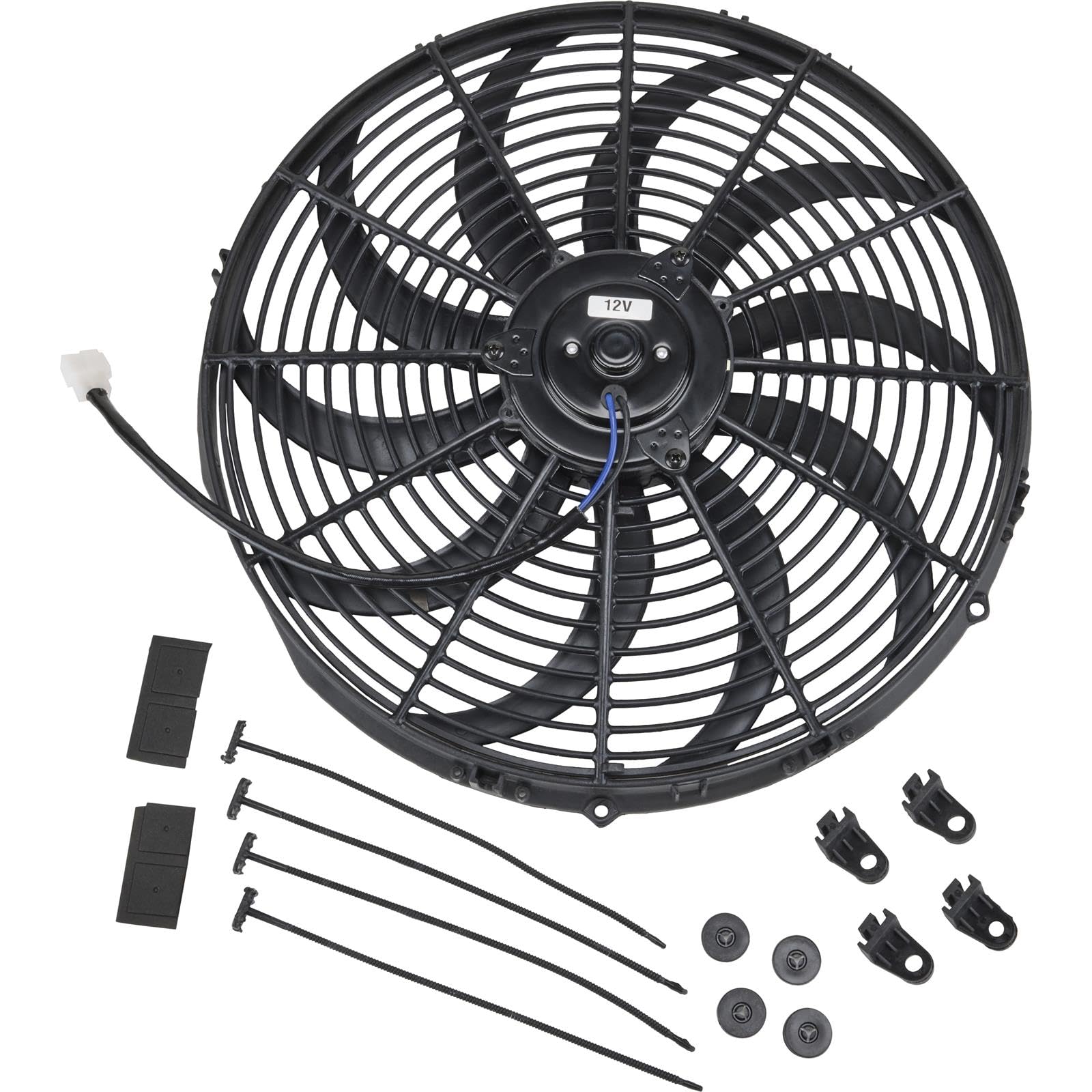 Speedway 12 Inch Universal Electric Radiator Cooling Fan - High Performance Cooling for Cars, Trucks & SUVs - Perfect for Engine Overheating Prevention & Summer Driving