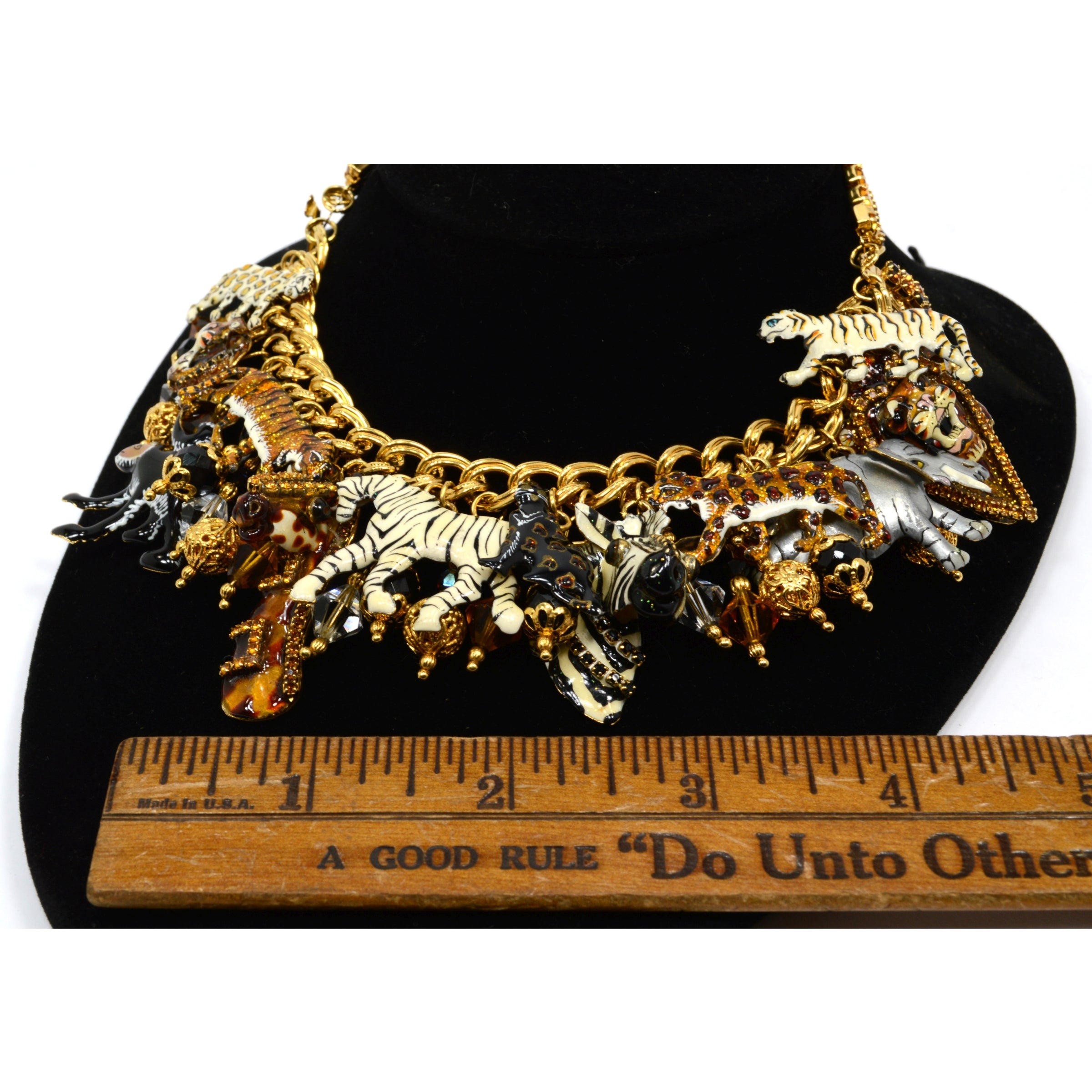 Luxury Ritz Jungle Brunch Charm Bracelet with Lion, Tiger & Monkey Charms - Perfect for Women's Fashion, Gift Giving & Special Occasions