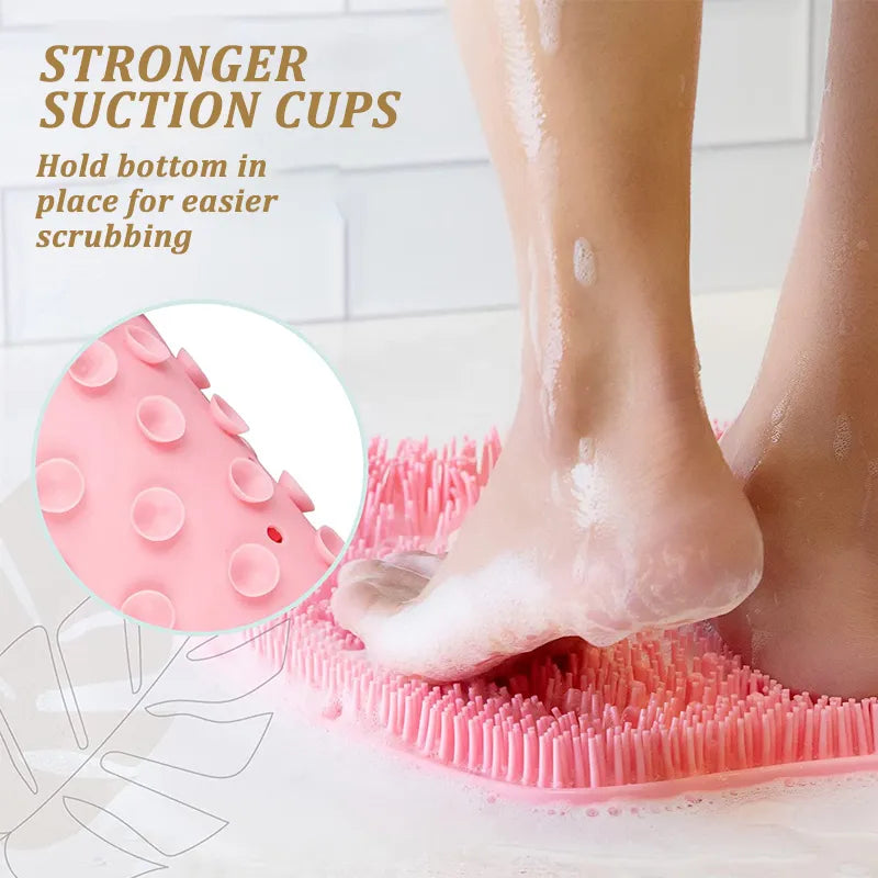 Non-Slip Silicone Back Scrubber for Shower & Bath - Exfoliating Body Brush with Long Handle for Deep Cleansing & Skin Care - Perfect for Spa, Home Bathroom & Gift