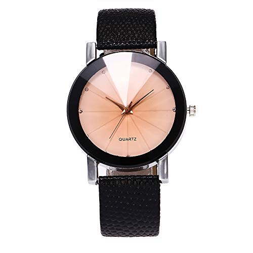 Women's Leather Analog Watch with Day & Date Display - Casual Quartz Wristwatch with Replaceable Strap | Perfect for Office, Daily Wear & Fashion Accessories