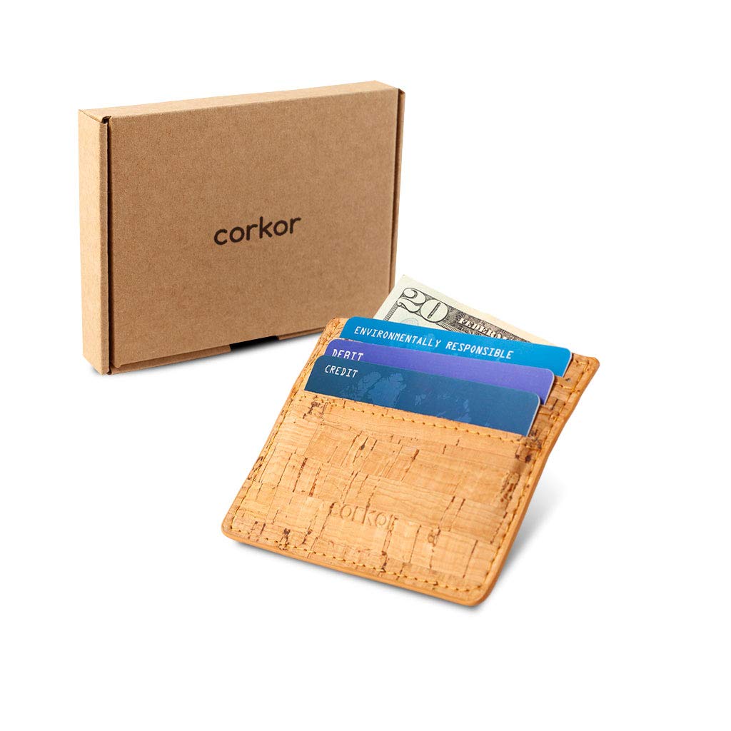Eco-Friendly Cork Card Sleeve & Wallet – Vegan Leather, Cruelty-Free, Rustic Design – Perfect for Credit Cards, Business Cards & ID Holders – Sustainable Everyday Carry Accessory