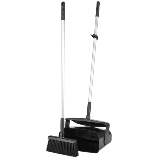 Sturdy Lobby Dustpan with Broom Set (1 Pack) - Ideal for Home, Office, and Commercial Cleaning