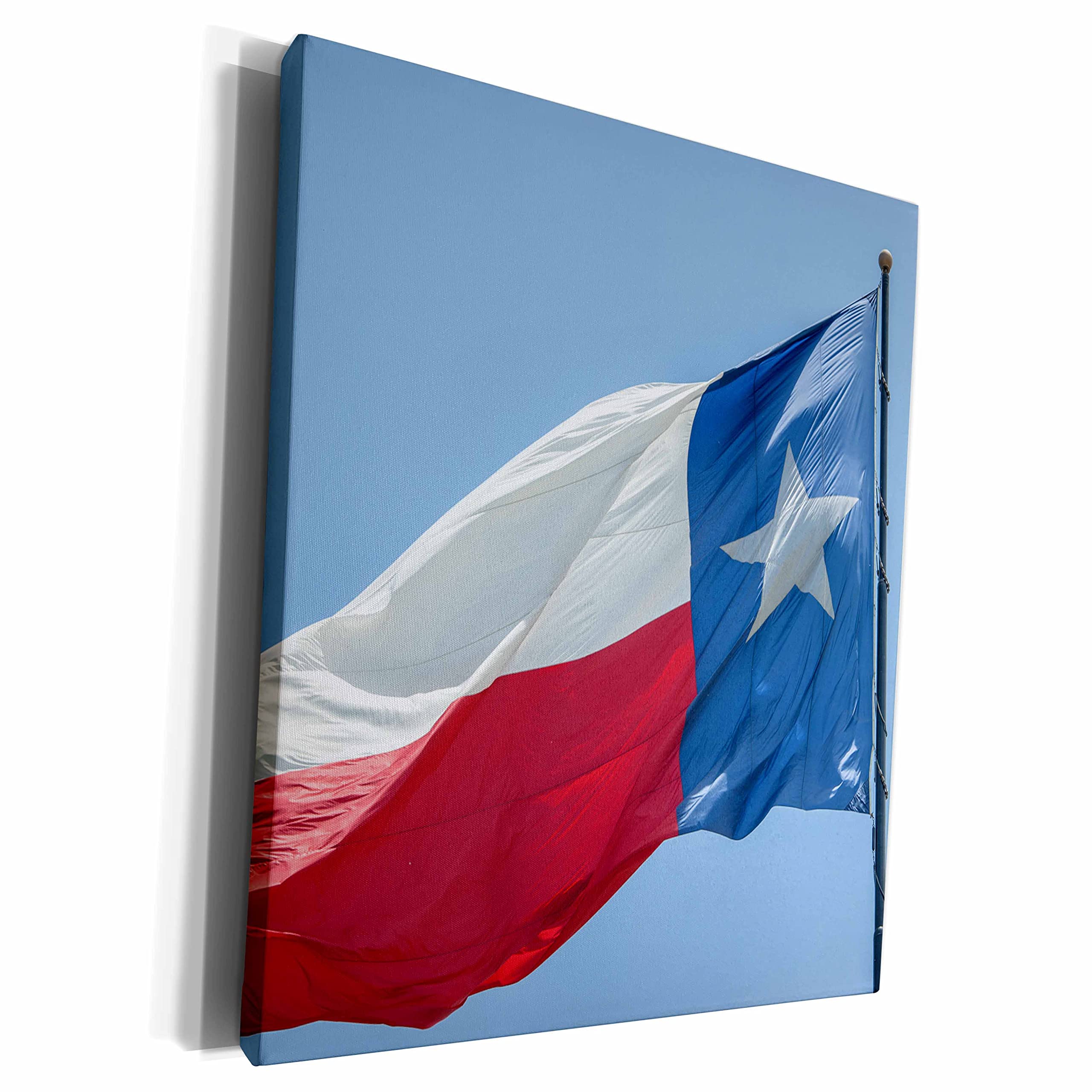 3D Rose Texas State Flag Canvas Wrap - High-Quality Museum Grade Art Print for Home & Office Decor - Austin, Texas USA Flags - Perfect for Living Room, Bedroom, or Office Wall Art