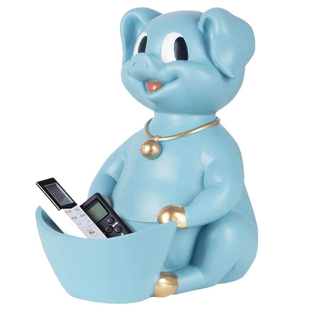Creative Cartoon Pig Resin Tissue Box Holder with Storage - Hand Painted Home Decor for Living Room, Bedroom, Office & Hotel | Cute Napkin Dispenser for Bathroom, Kitchen & Shop