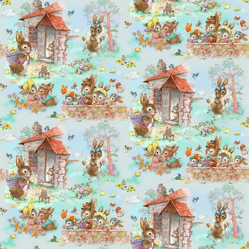 Material Maven Quilt Kit - Easter Themed Pre-Cut Fabric for DIY Sewing & Embroidery Projects | Perfect for Holiday Decor, Home Crafts & Gift Making