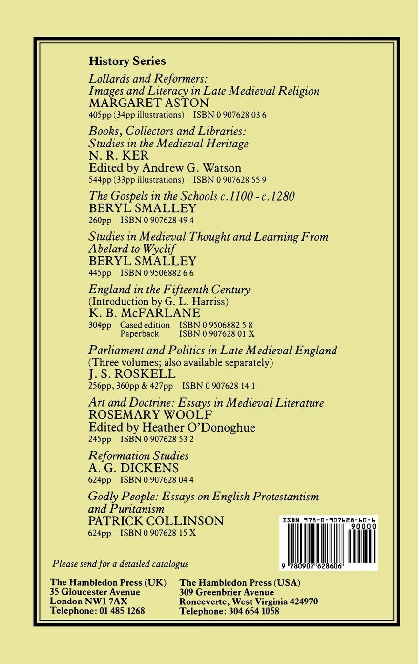 Lollards and Their Books - Historical Religious Texts & Medieval Christian Literature for Academic Study and Research