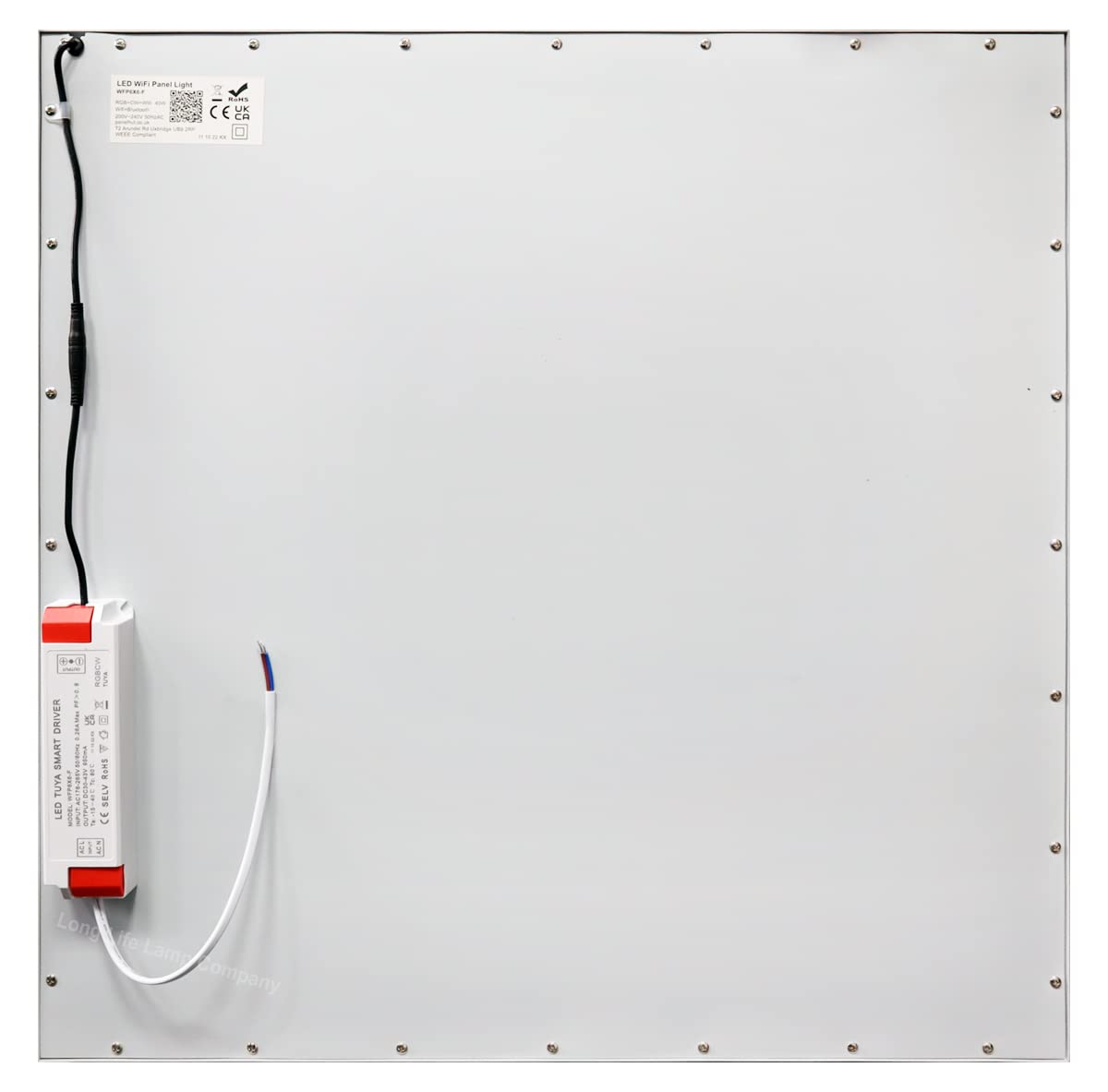 Long Life 40W Smart WiFi RGB LED Ceiling Panel - 600x600mm Color Changing Mood Light, App Controlled for Home, Office & Bedroom Lighting