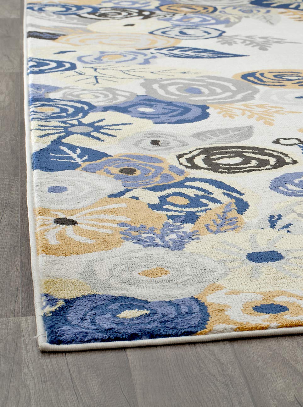 Rugs America 8'x10' Ivory & Multi Blooms Transitional Area Rug - Royal Blossom Golden Ivory VA35D | Perfect for Living Room, Bedroom & Dining Room Decor