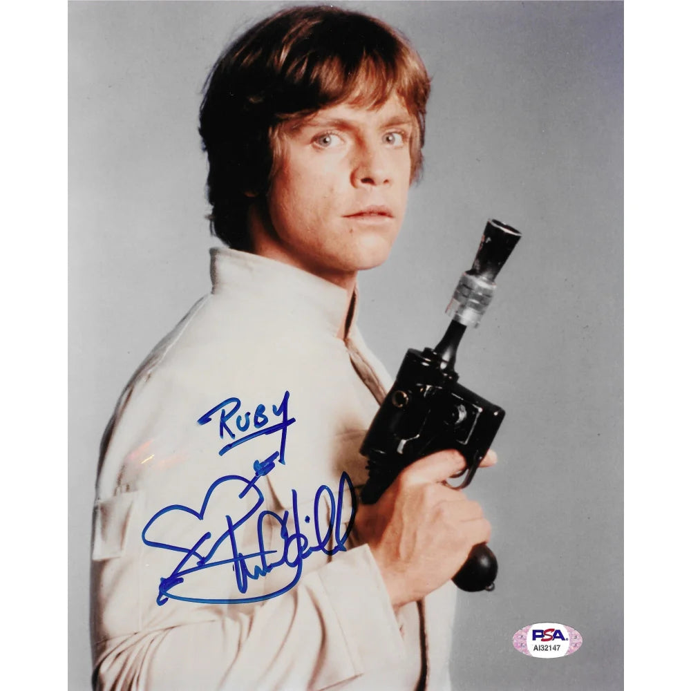 Mark Hamill Autographed 8x10 Photo with PSA COA - Star Wars Luke Skywalker Signed Memorabilia for Collectors & Fans - Perfect for Display in Home Theater, Man Cave or Star Wars Collection