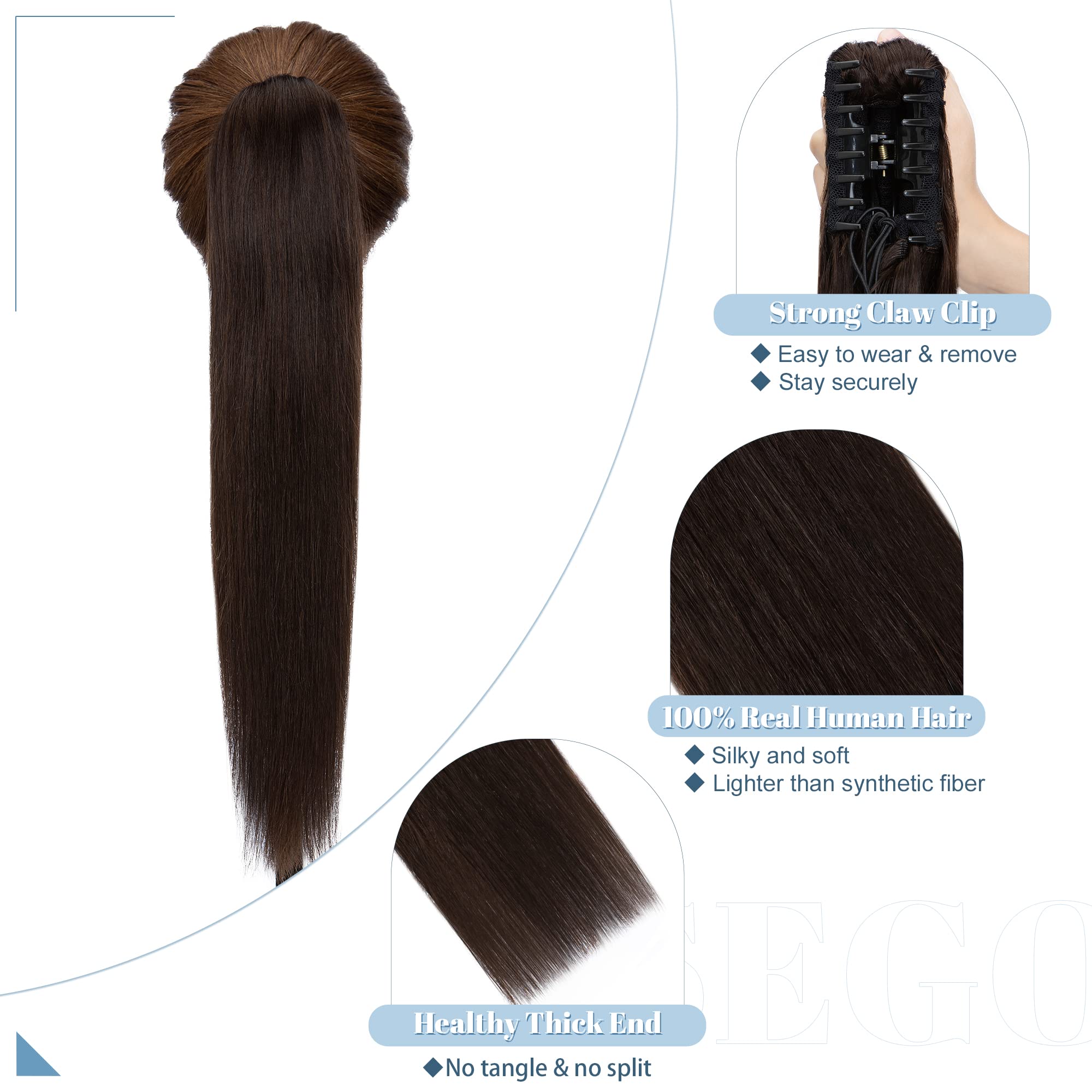 SEGO Clip-in Ponytail Hair Extensions 22
