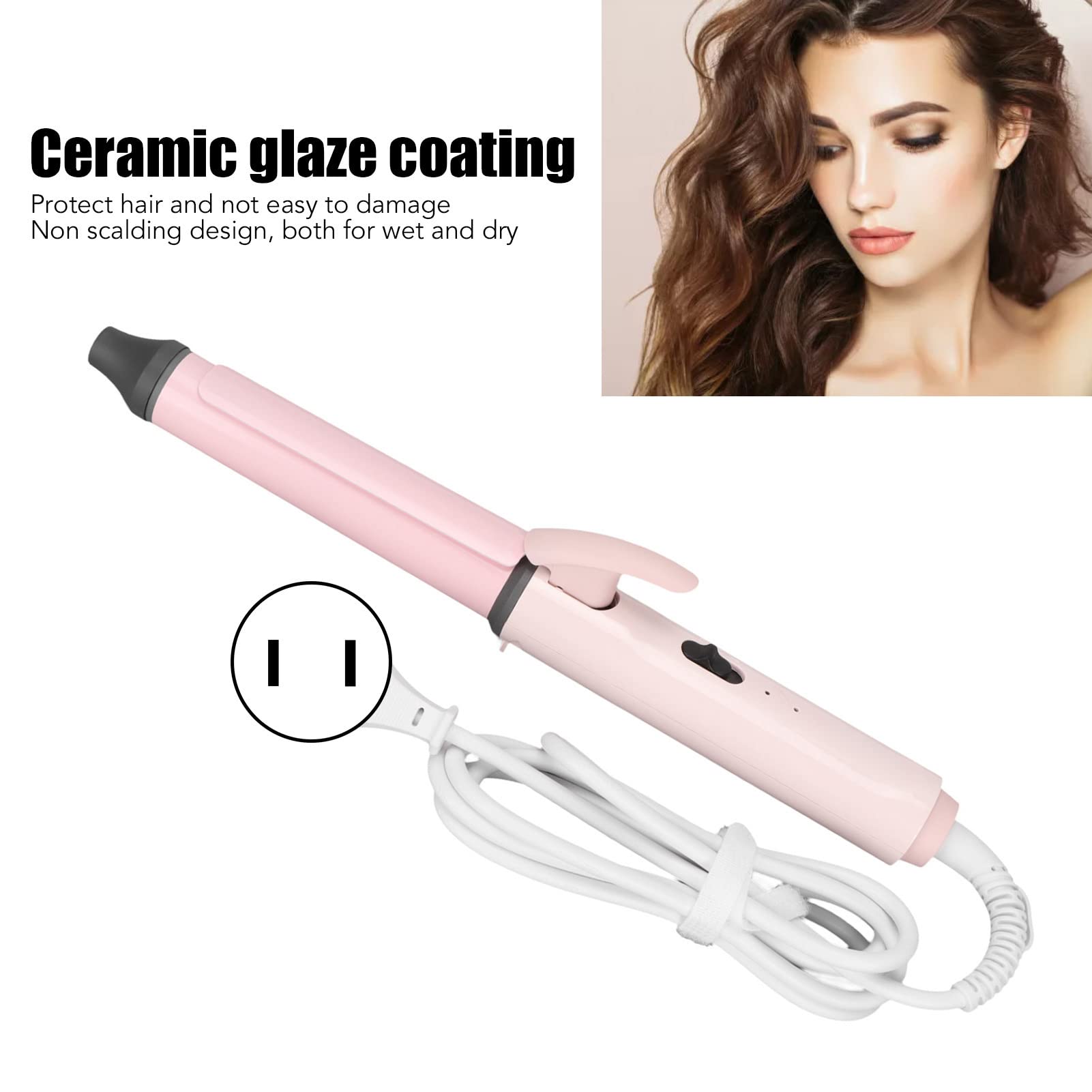 ANGGREK Automatic Hair Curler - 26mm Ceramic Curling Iron with 100-240V US Plug for Salon & Home Use | Perfect for Beach Waves, Party Hairstyles & Daily Styling