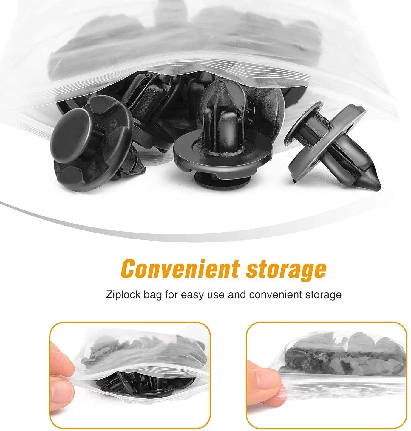 40 Pcs 9mm Hole Car Push Retainer Clips Kit - OEM Replacement 01553 09321 - Perfect for Auto Body Panel & Bumper Fastening