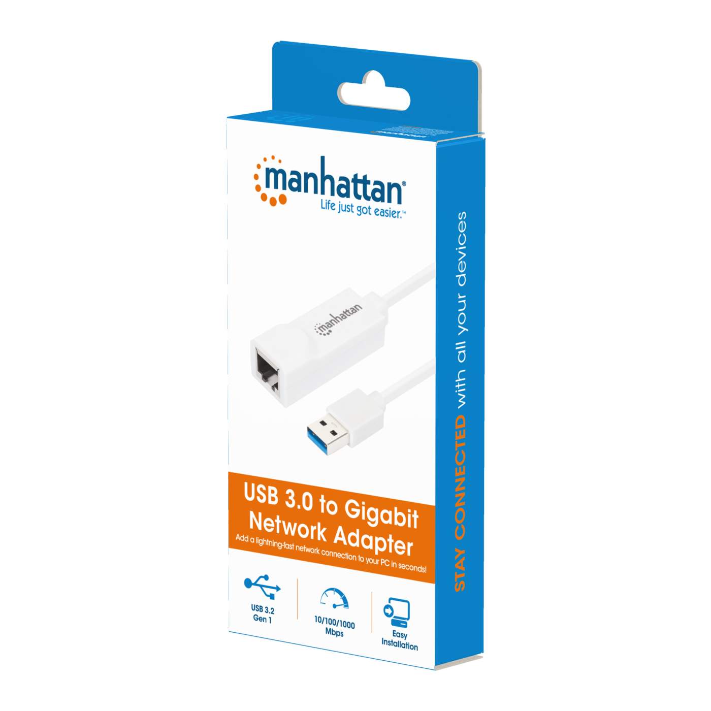 High-Speed USB 3.0 to Gigabit Ethernet Adapter - Fast Wired Internet Connection for Laptop, Desktop & Gaming PC - Stable Networking for Work, Streaming & Online Gaming