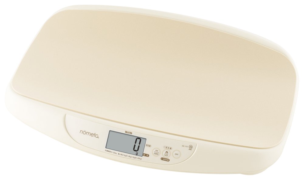 Tanita BB-105-IV Digital Baby Scale with Nursing Amount Function - Ivory - Precise Infant Weight & Milk Intake Measurement for Newborns & Toddlers - Perfect for Home Use, Pediatric Clinics & Daycare Centers