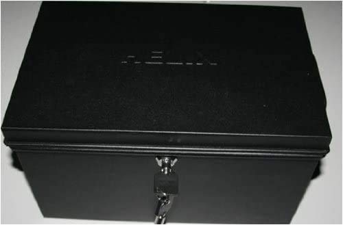Helix 12-Inch Black Deed Box with Lock - Secure Document Storage for Home, Office & Legal Papers (Model 32476)