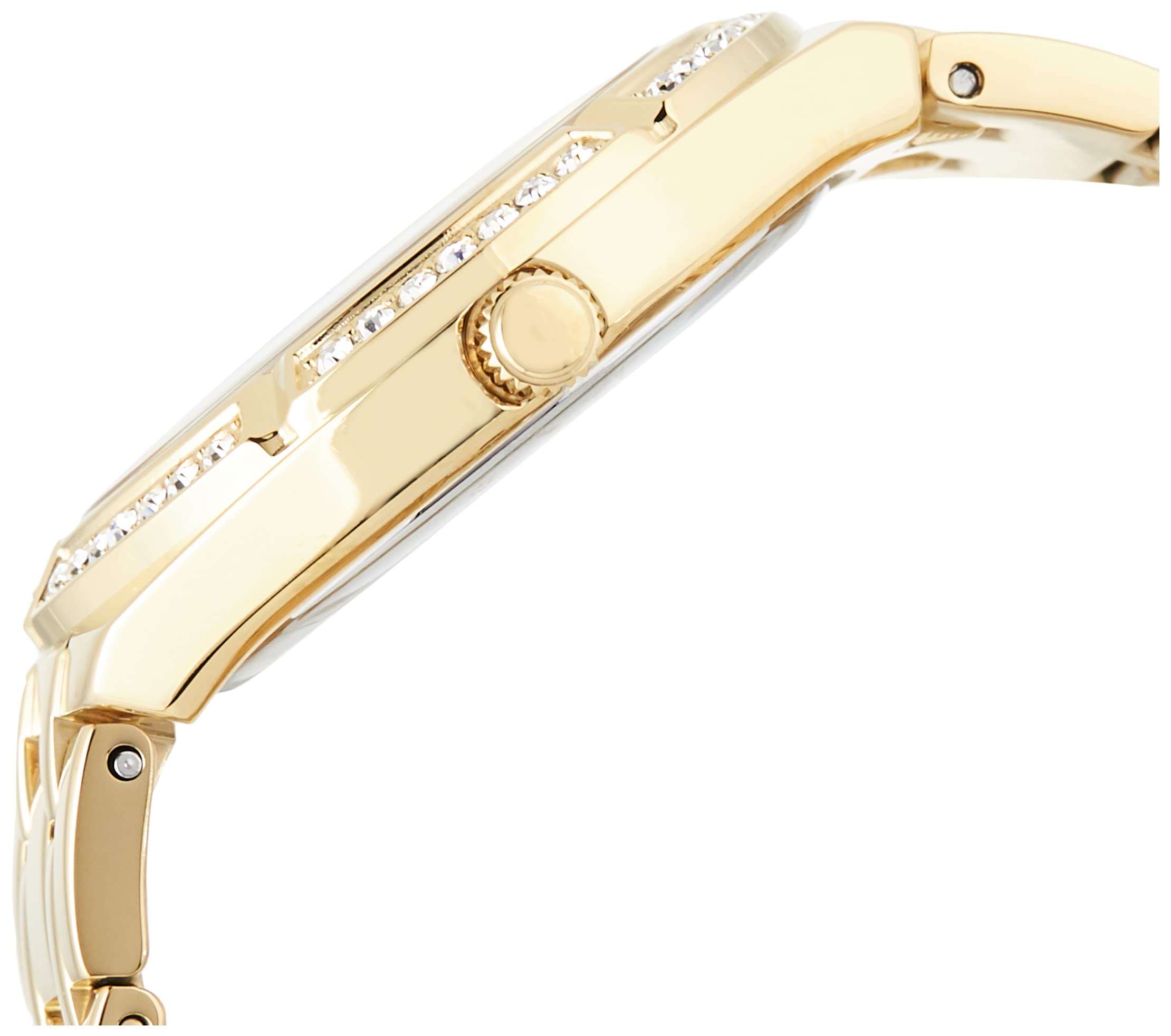 GUESS Women's Blue & Rose Gold-Tone Crystal Accent Silicone Watch - Fashionable Accessory for Everyday Wear, Office & Special Occasions