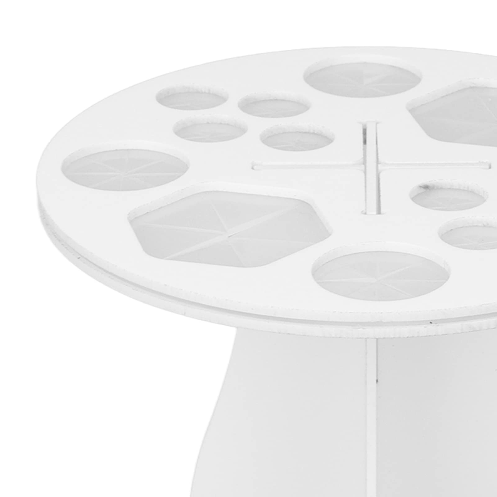 14-Hole Brush Drying Holder & Makeup Organizer Stand - White Display Rack for Makeup Brushes, Paintbrushes | Perfect for Makeup Artists, Beauty Enthusiasts & Painters - Salon, Home Vanity & Art Studio Essential