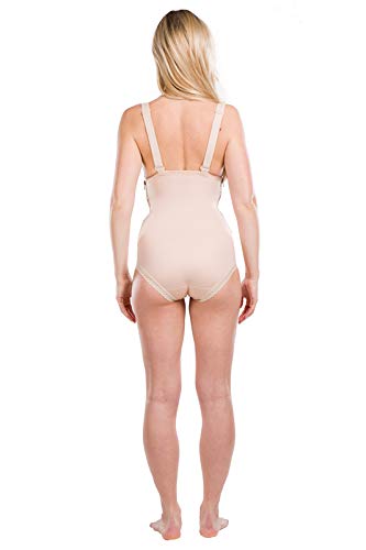 Post Surgery Compression Girdle with Front Foam Brace & Side Padded Zippers - LIPOELASTIC VH Comfort PETITE for Abdominal Support - Ideal for Tummy Tuck, Liposuction Recovery & Body Contouring After Surgery