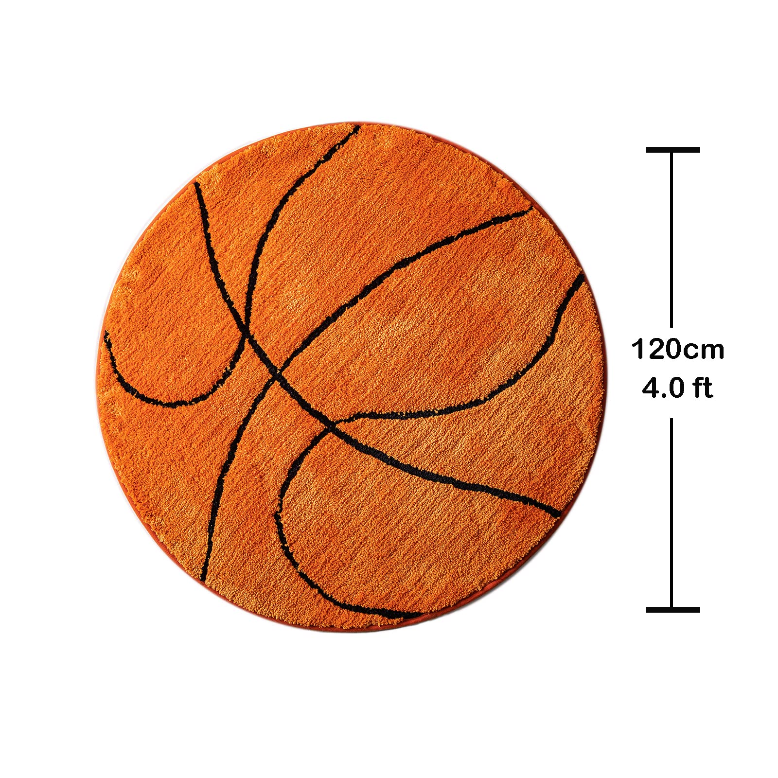 Fancytan Washable Non-Slip Soft Kids Play Mat - 80cm Basketball Design for Playroom, Nursery, Sofa Chair Cushion & Bedroom Decor | Perfect for Toddler Playtime, Learning Activities and Home Decoration
