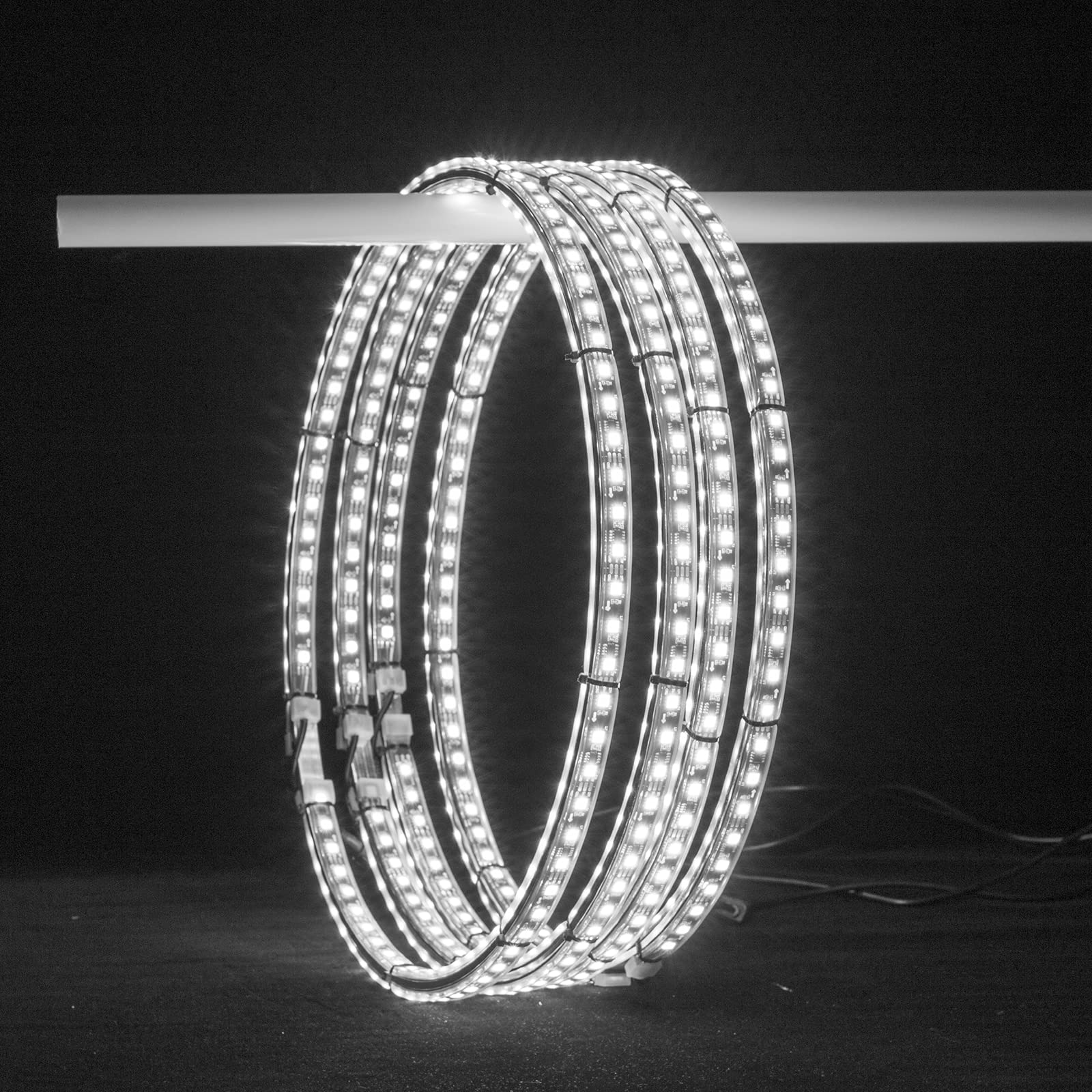 4pcs 17.5 Inch LED Wheel Rim Lights for Trucks, Cars, ATVs & UTVs - Color Changing, Remote & App Controlled with Turn Signal & Brake Function - Perfect for Off-Roading, Night Driving & Vehicle Customization