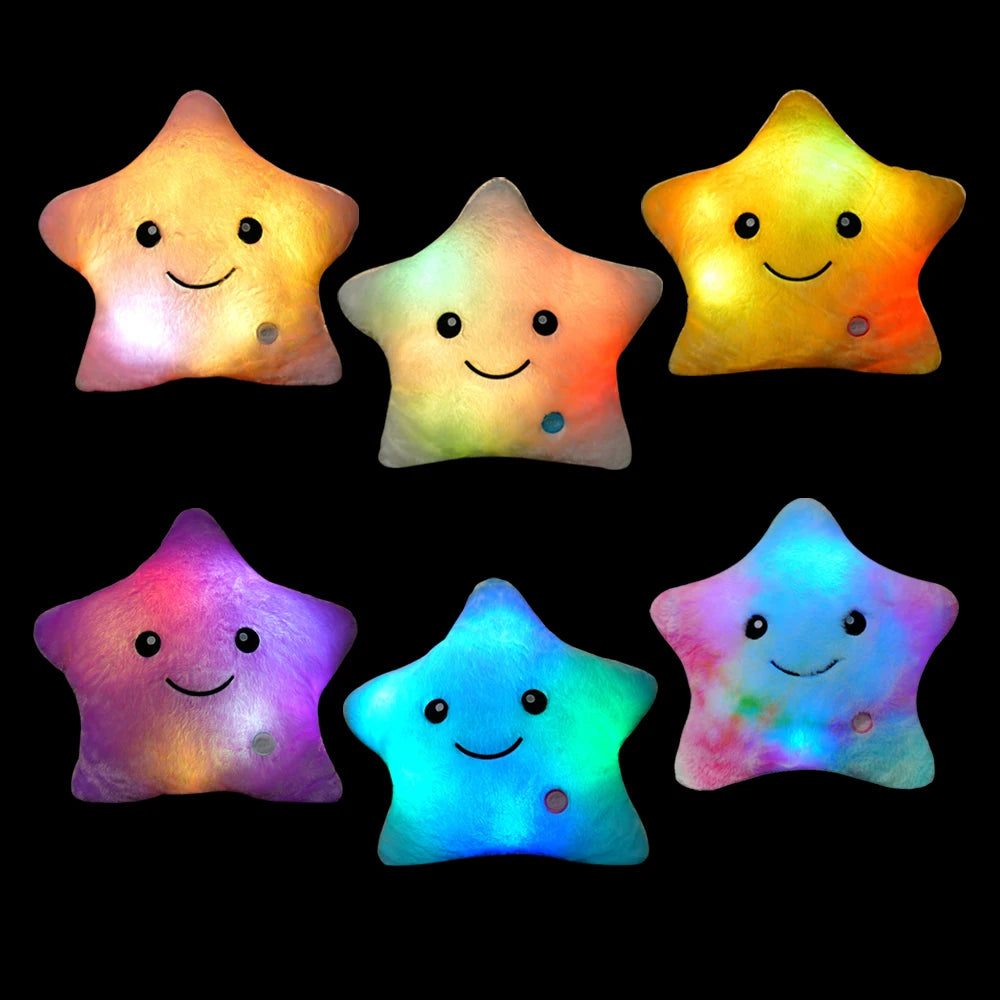 20CM Creative Glowing Star Plush Toy - LED Light Stuffed Animal for Kids, Girls, Gifts | Night Light, Room Decor, Birthday Present