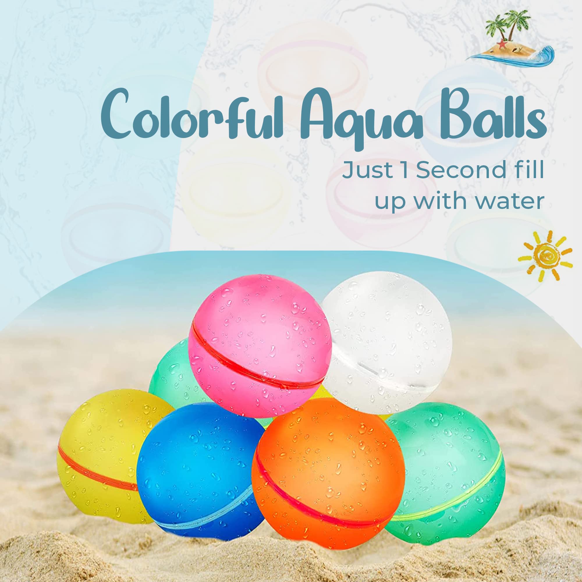 **LEGACY KIDS Reusable Water Balloons - Quick Fill & Magnetic Silicone Pool Toys for Kids Ages 8-12 (12-Pack) - Fun Outdoor Summer Games, Birthday Parties & Backyard Water Fights**