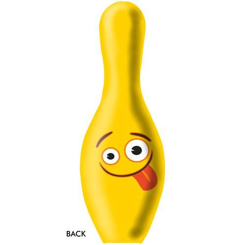 OnTheBallBowling Emoji Yellow Face Bowling Pins - Fun Novelty Decor for Bowling Alley, Game Room & Themed Parties