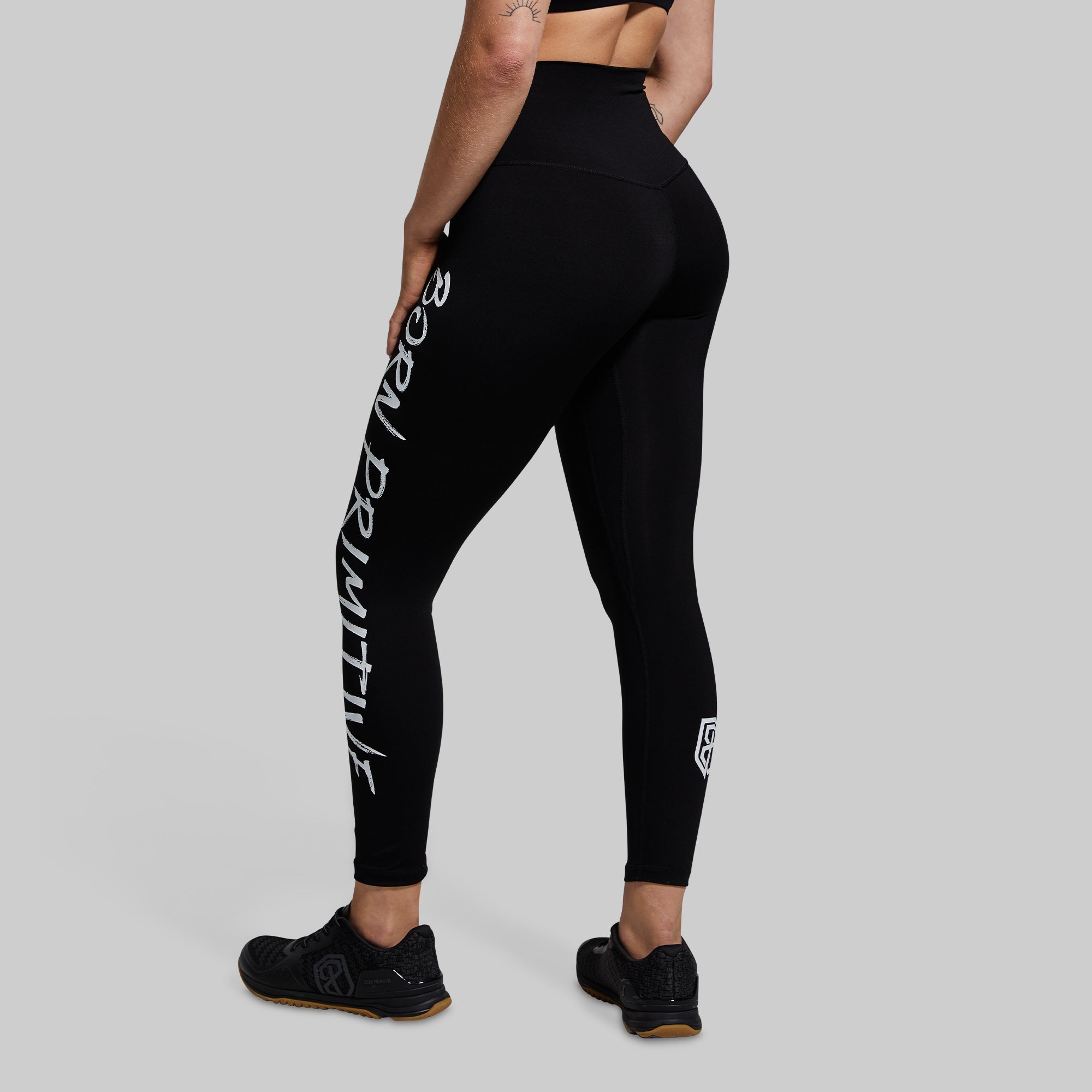 Your Go To Legging 2.0 - High Waist Yoga Pants for Women (Brand Strength Black) | Perfect for Workouts, Running & Everyday Comfort