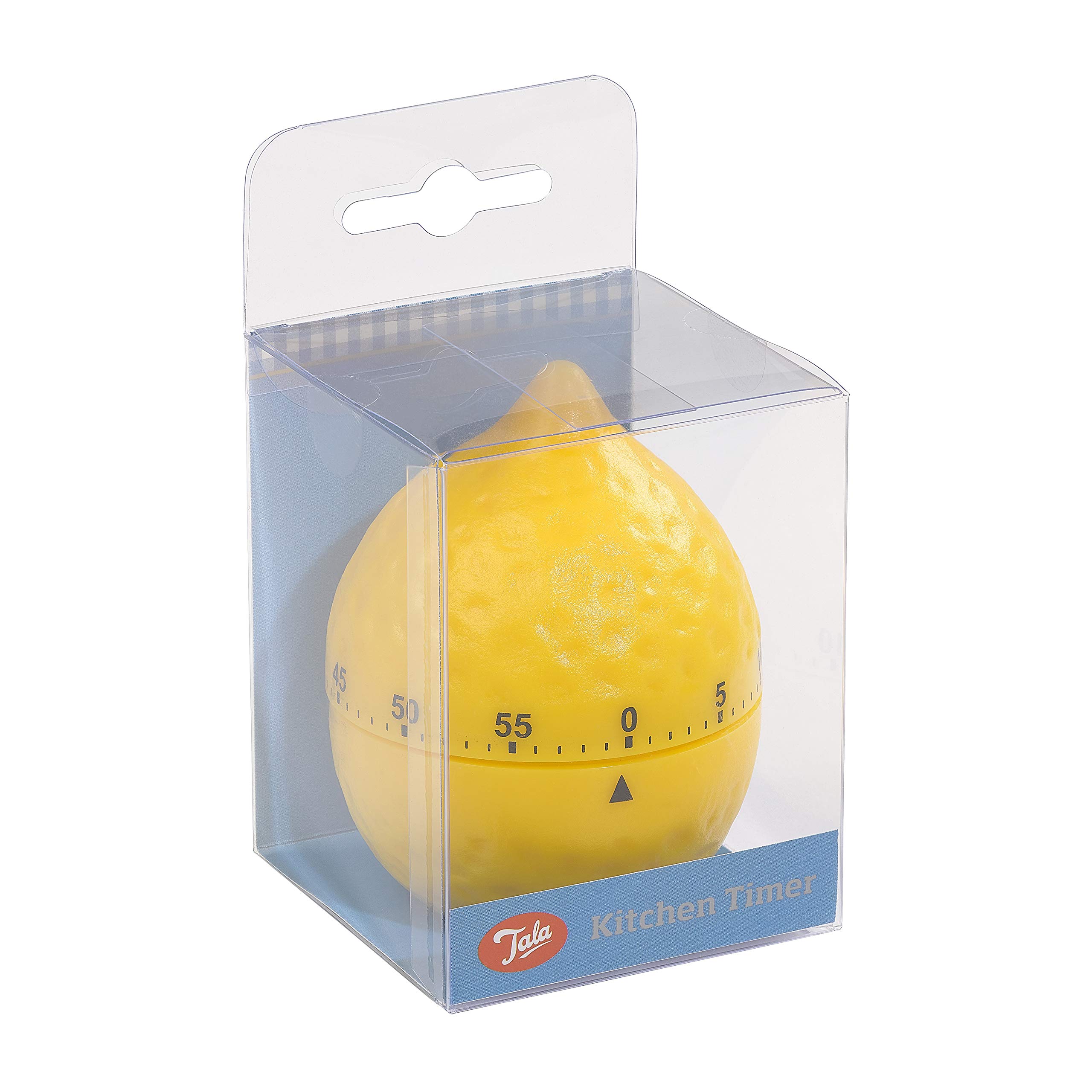 Lemon-Shaped Plastic Mechanical Timer - 60 Minute Countdown, 10A11443 - Perfect for Kitchen, Bathroom, and Classroom Use