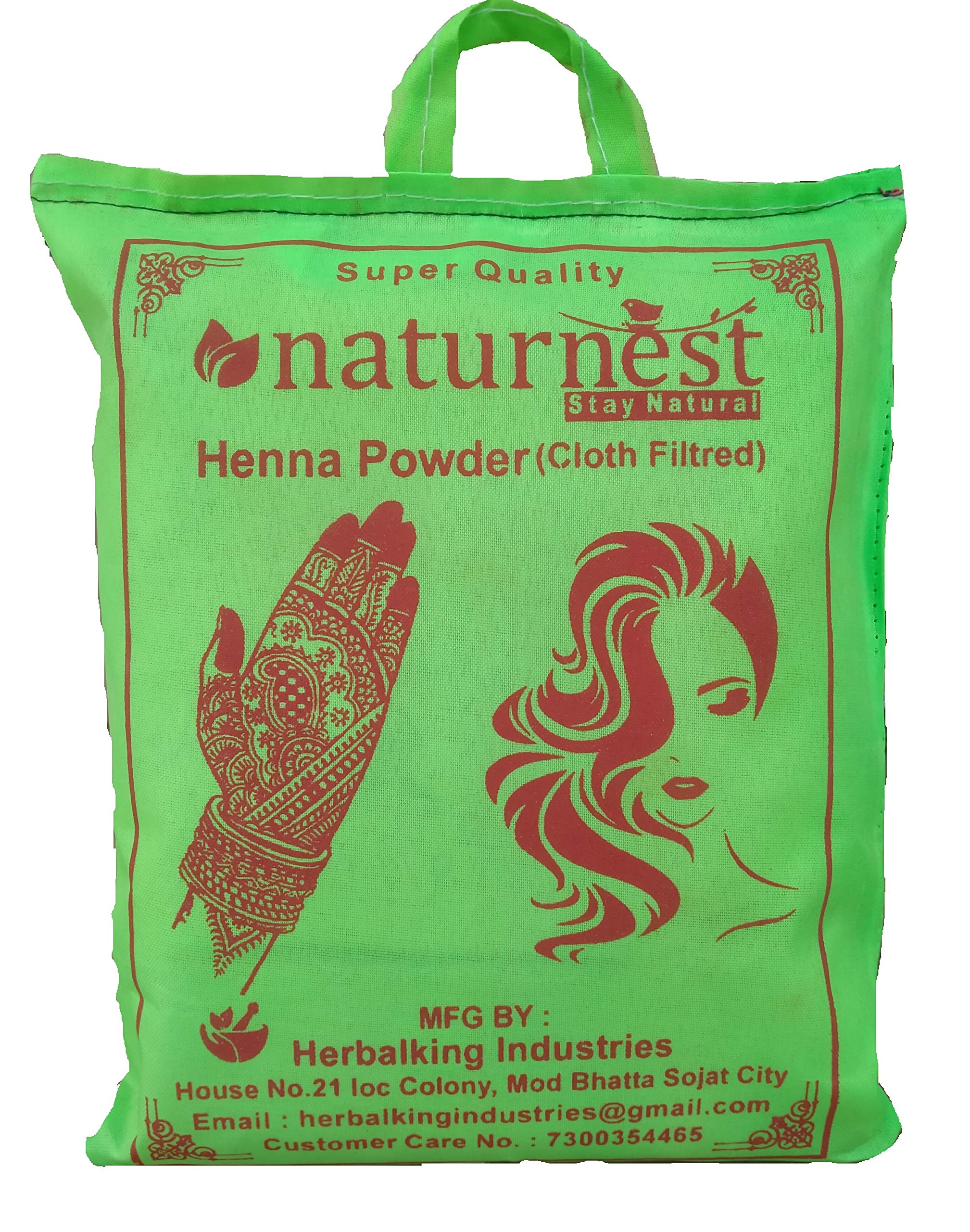Naturenest Naturals 100% Pure Henna Herbal Powder for Hair Growth - Natural & Shiny Hair Treatment, Reduces Hair Fall (200g) | Safe for DIY Hair Masks, Natural Hair Dye & Ayurvedic Hair Care