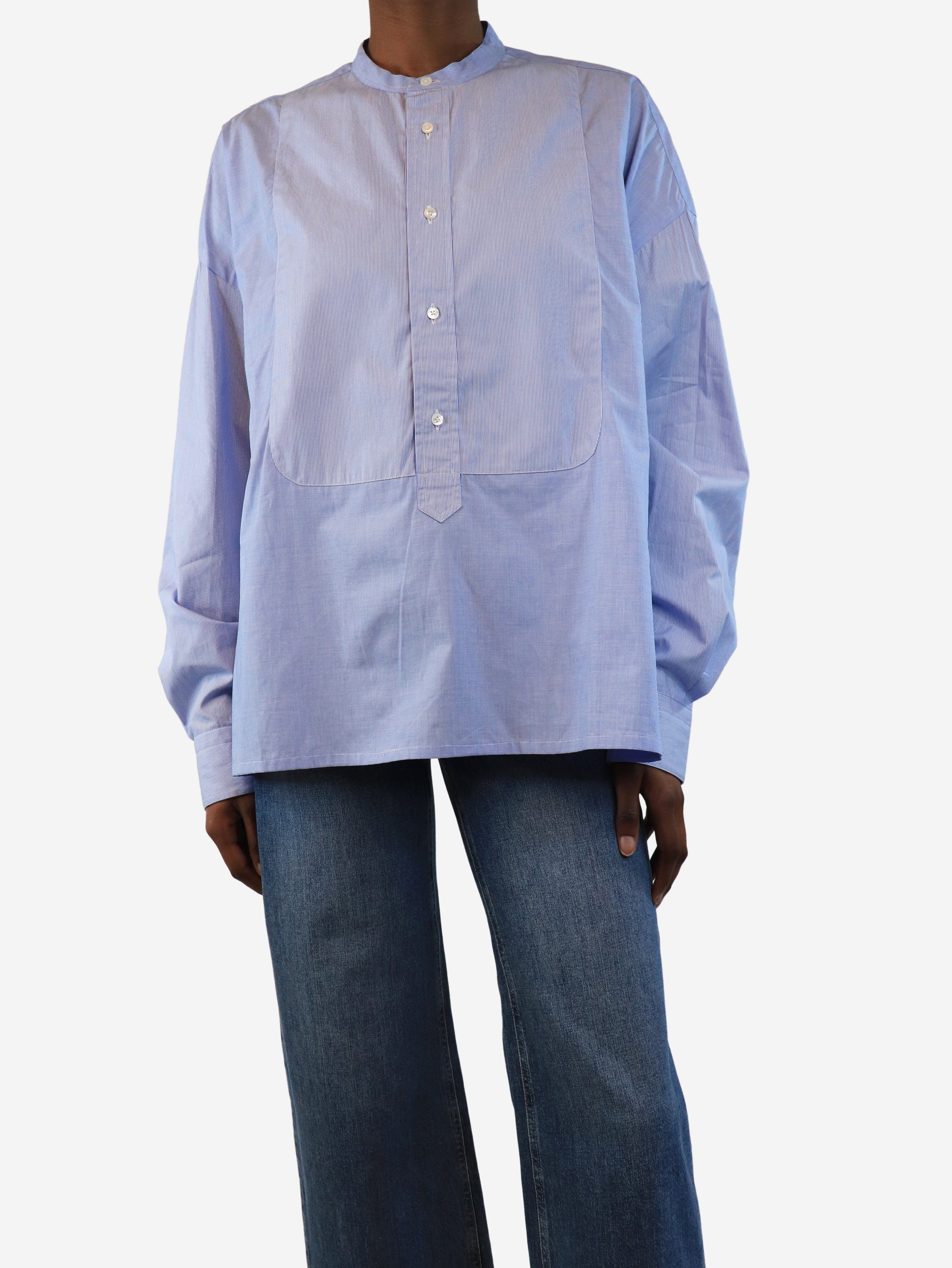 Blue Cotton Shirt - Women's UK Size 6 | Soft Casual Button Down Top for Everyday Wear, Office & Outings