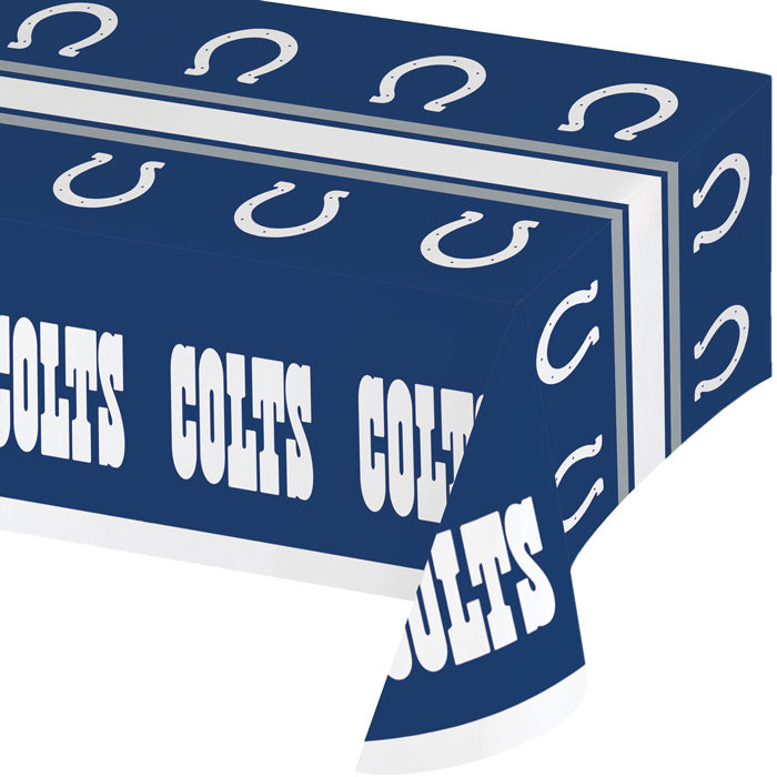 12-Piece Bulk Indianapolis Colts Table Covers - Waterproof NFL Team Party Decorations for Game Day, Tailgating & Sports Themed Events