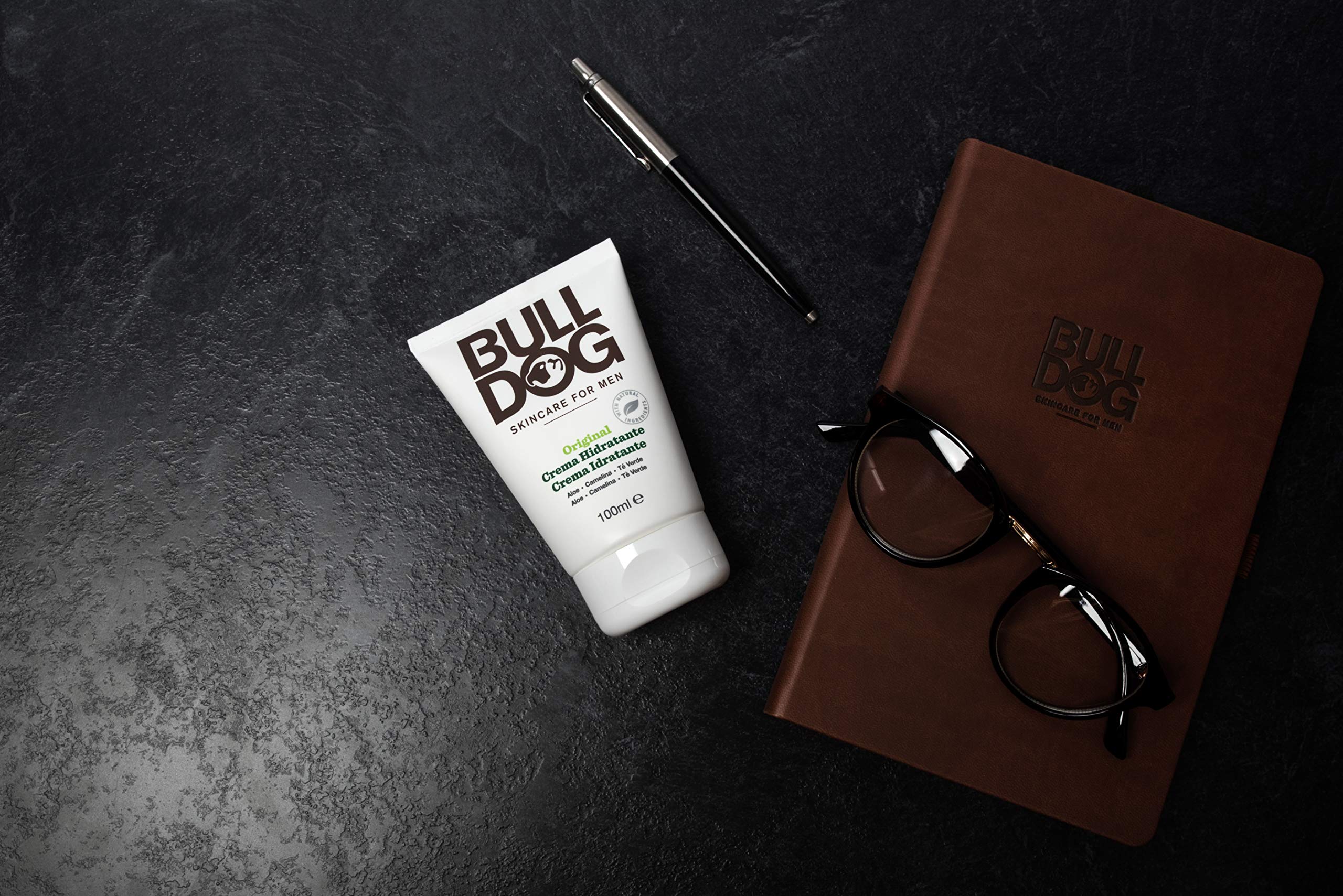 Bulldog Skincare Original Moisturizer 100ml - Hydrating Face Cream for Men with Natural Ingredients - BTSW-154100 - Perfect for Daily Skincare Routine & Sensitive Skin Care