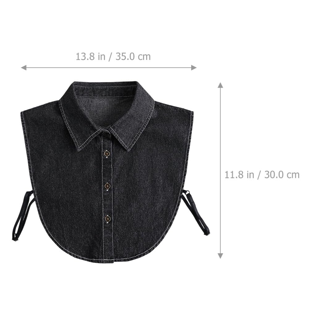 KESYOO Women's Detachable Fake Collar - Denim & Antique Lace Blouse Collar for Work & Casual Wear | White Collared Shirt Accessory | Perfect for Office, Dating & Special Occasions