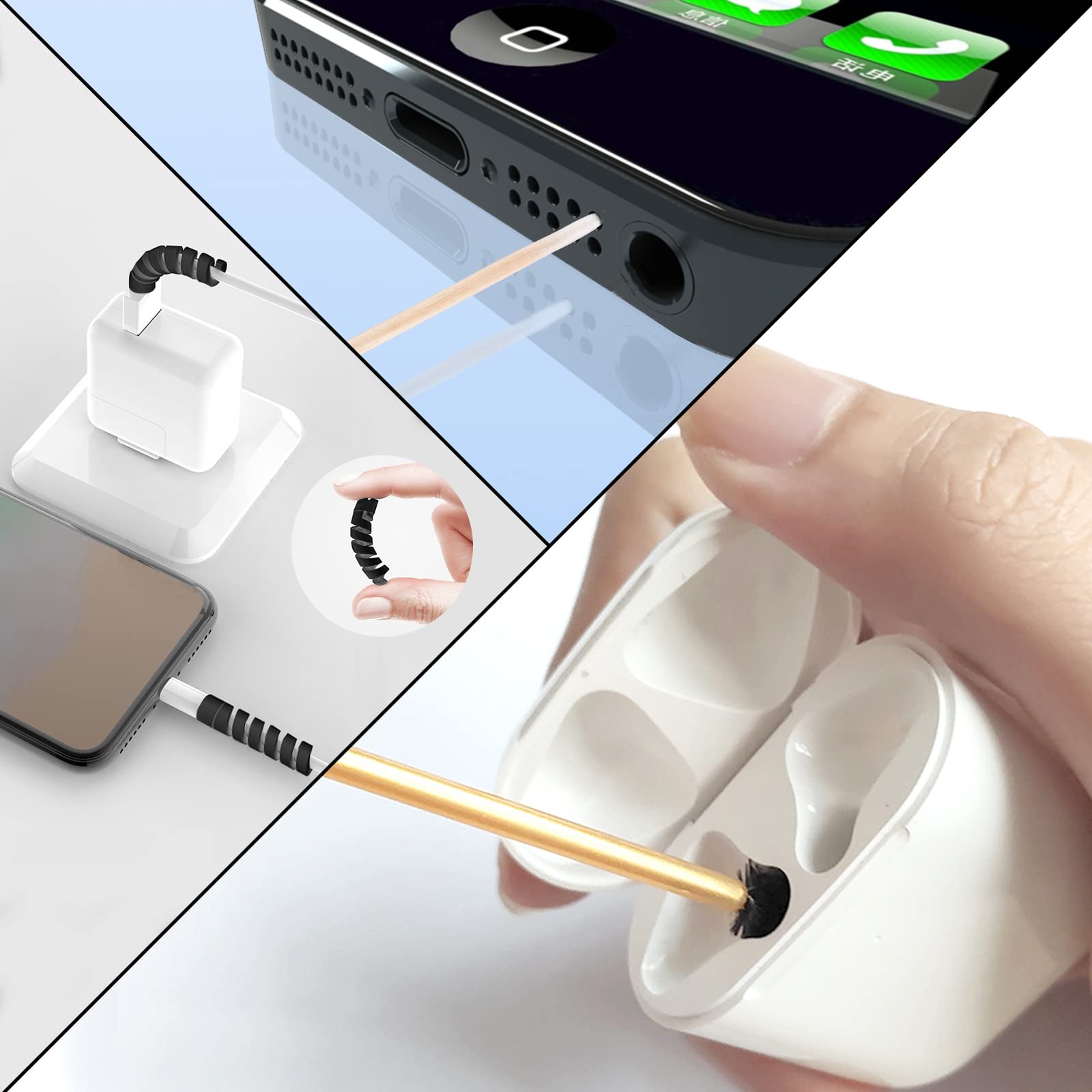GUUFOO 106-Piece Phone Cleaning Kit - Professional Dust Removal Tools for iPhone, Samsung, iPad & Electronics - Perfect for Home, Office & Travel Use