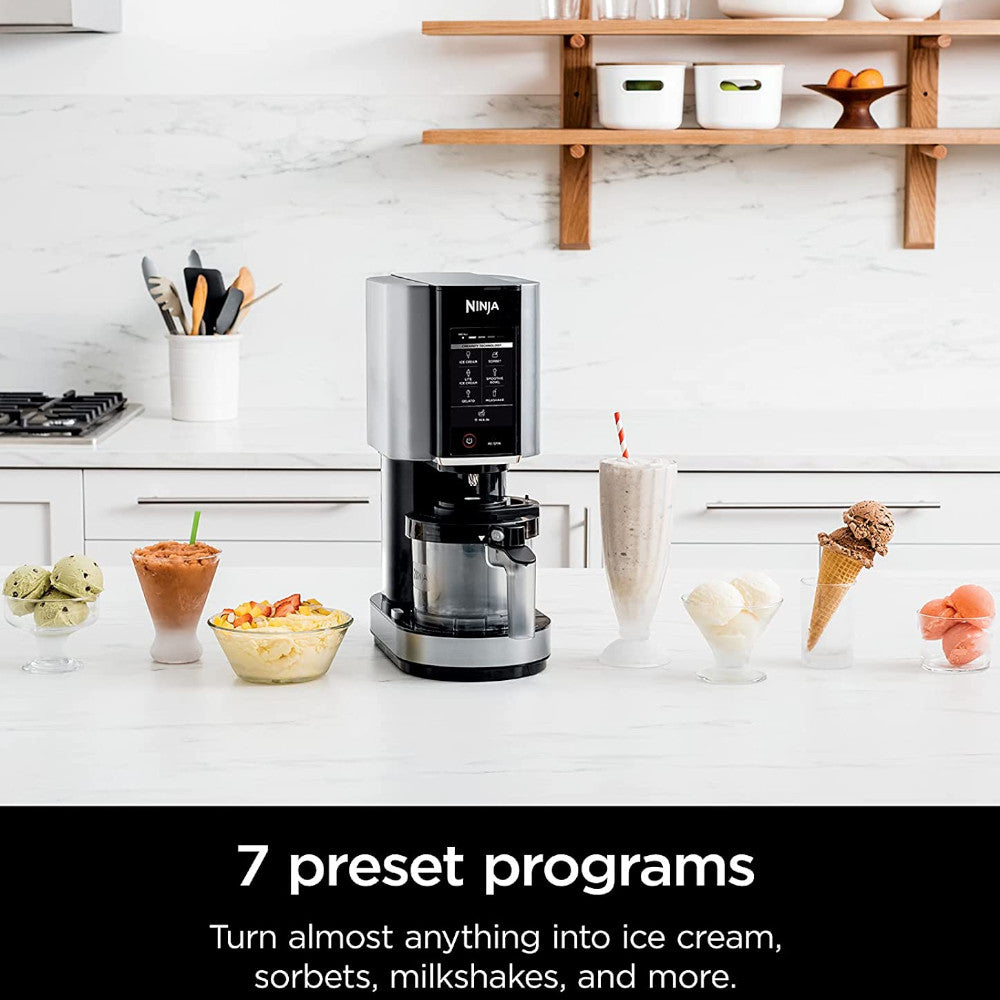 NINJA CREAMi NC301 Ice Cream Maker - Certified Refurbished with Home Essentials Warranty | Perfect for Homemade Gelato, Sorbet & Milkshakes