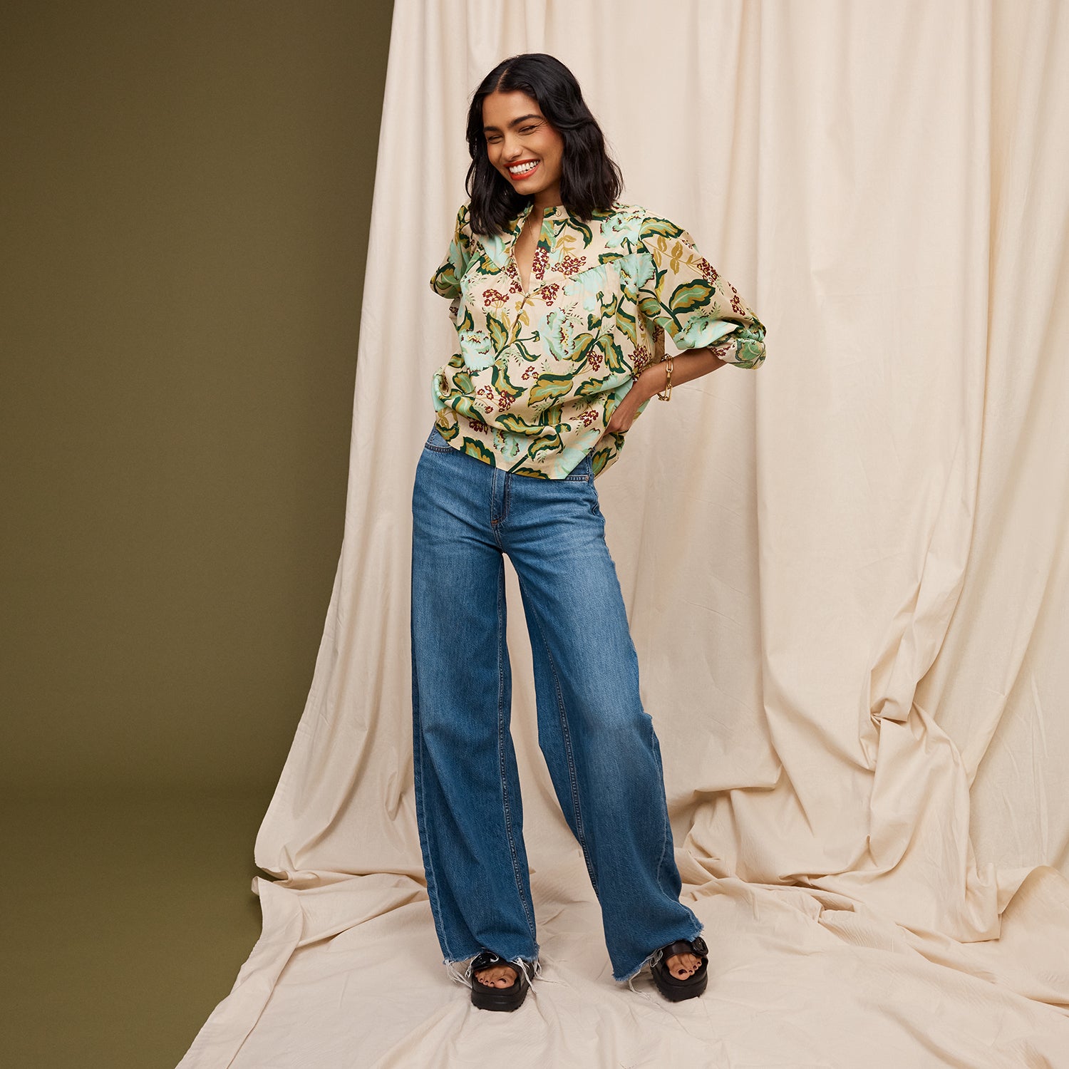 Margot Blouse Women's Elegant Floral Print Tunic Top - Perfect for Office Wear, Casual Outings & Special Occasions