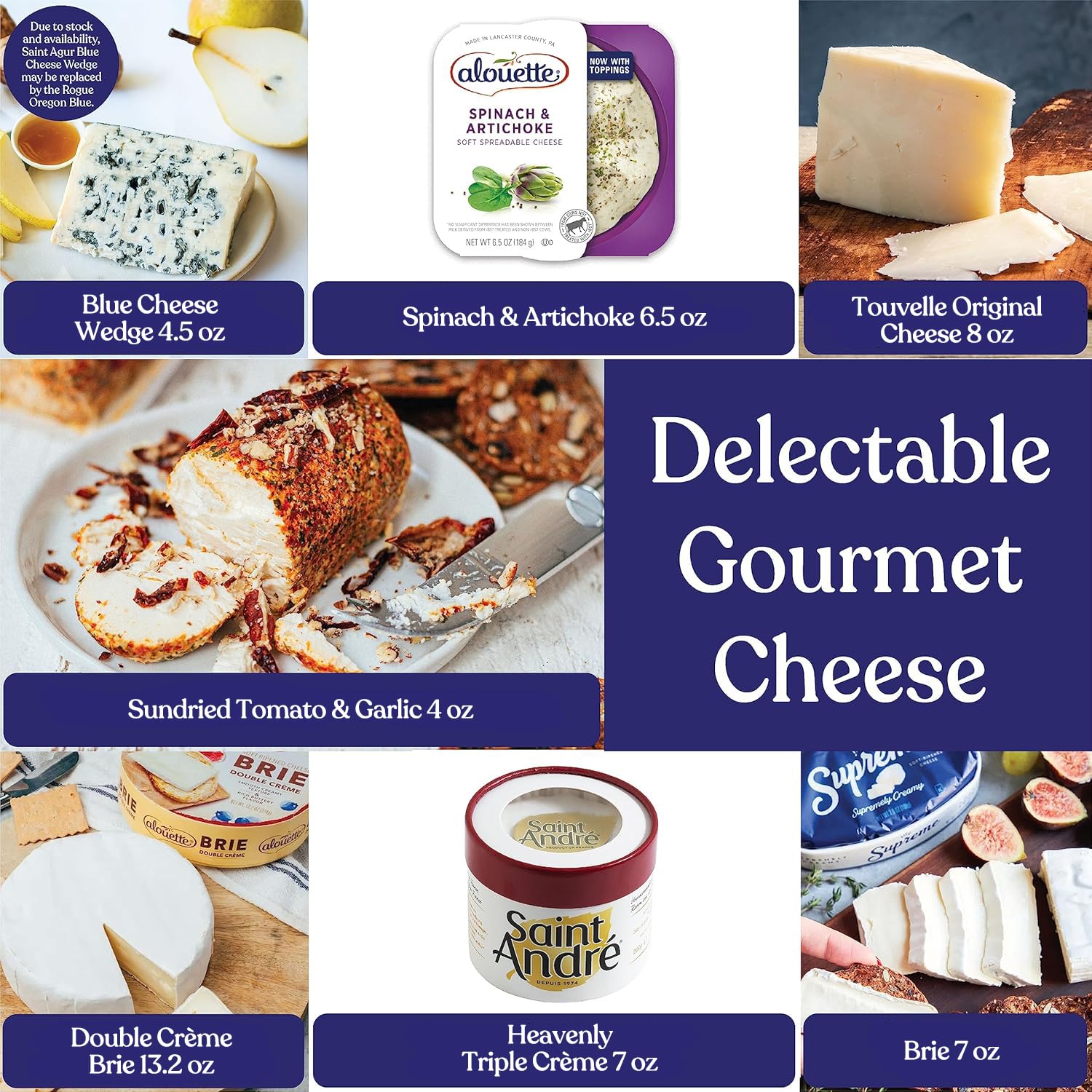 Premium Cheese Lover's Holiday Gift Box - 12-Piece Party Platter with 7 Gourmet Cheeses & 4 Artisanal Accompaniments - Luxury Cheese Sampler Gift Set for Christmas, New Year & Special Occasions