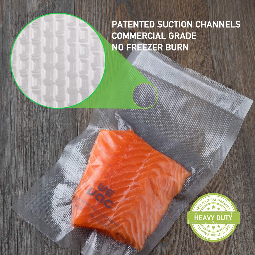 Premium Vacuum Sealer Bags 8x50 & 11x50 Rolls (2 Pack) - BPA Free Heavy Duty Commercial Grade for FoodSaver, Seal-a-Meal, Weston - Perfect for Vacuum Storage, Meal Prep, Sous Vide Cooking & Long-Term Food Preservation