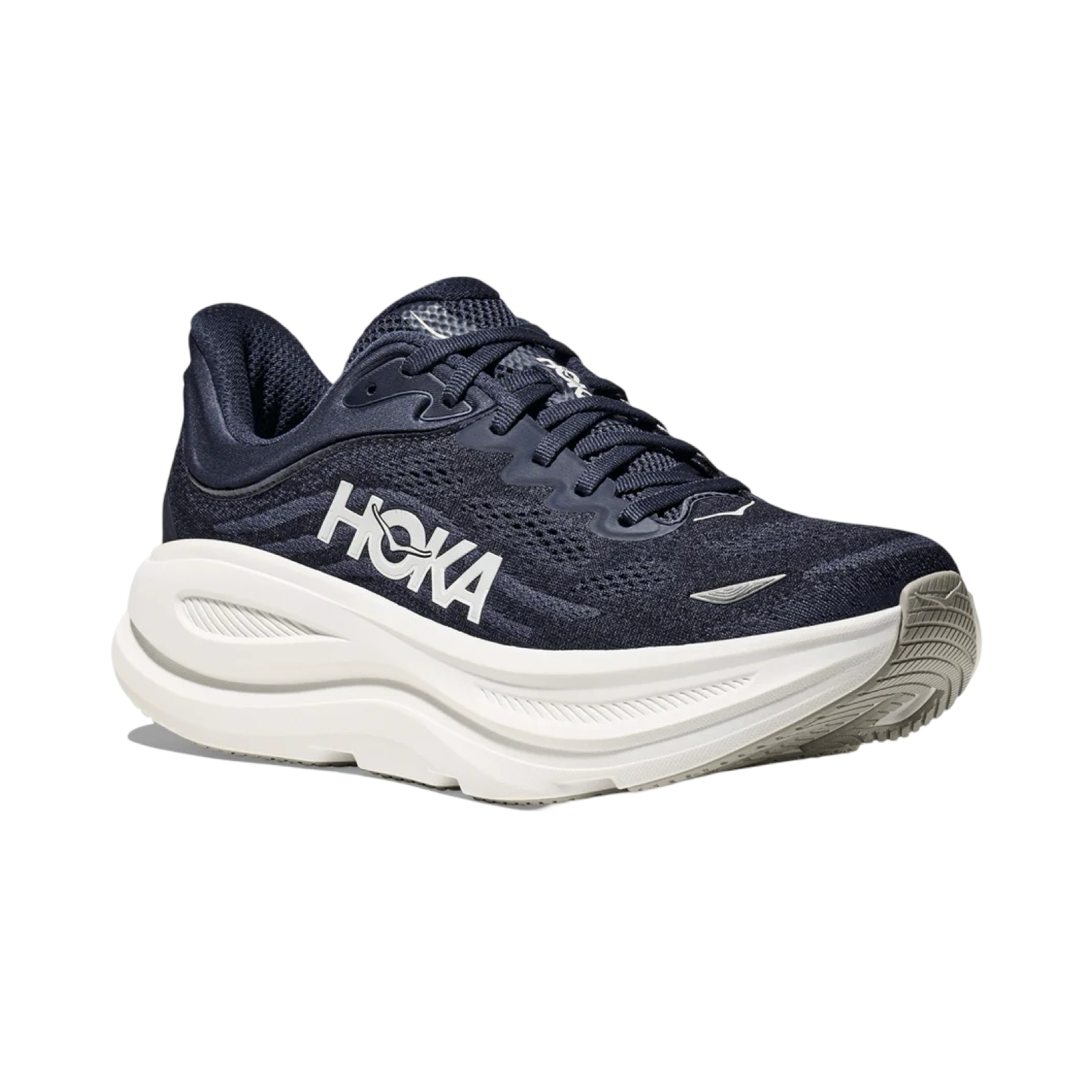 Hoka Bondi 9 Men's Running Shoes - 2E Wide Width in Varsity Navy & White | Perfect for Jogging, Gym Workouts & Everyday Comfort