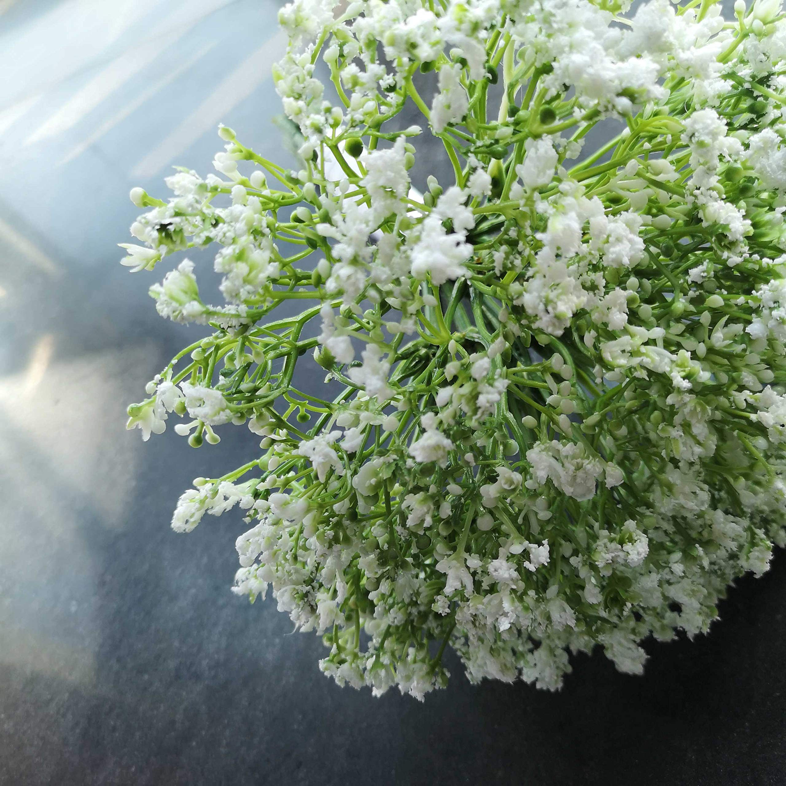 Silk Rose Baby's Breath Berry Wedding Bouquet - Cream Artificial Flowers for Bridal Bouquets, Centerpieces, Home Decor & Wedding Decorations