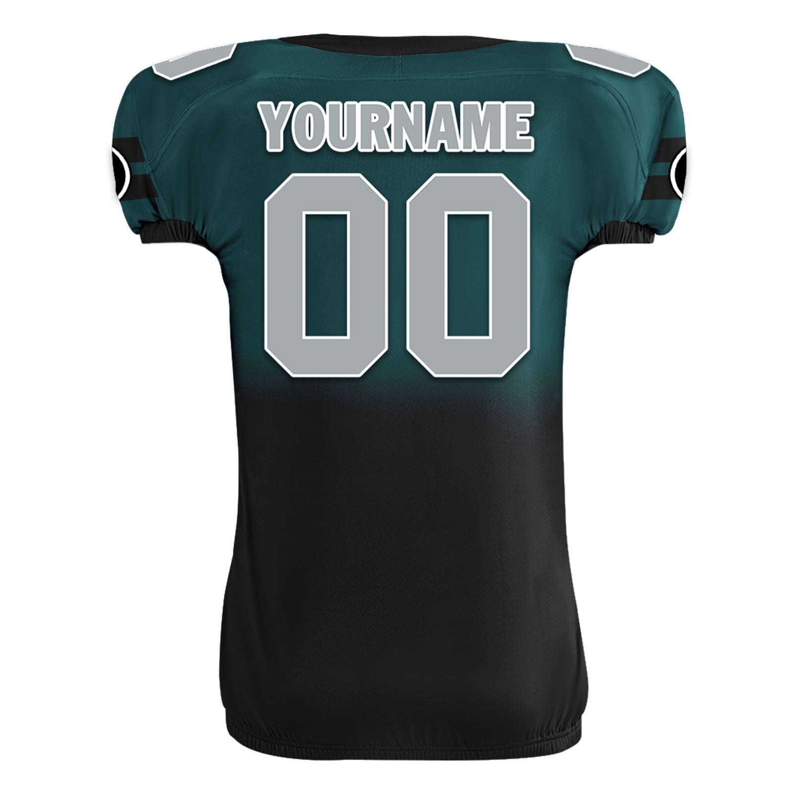 Custom Green Black Fade Philadelphia Eagles High Performance Football Jersey - FBJ06 D020252 - Official NFL Style for Fans & Players - Perfect for Game Day, Tailgating & Sports Events