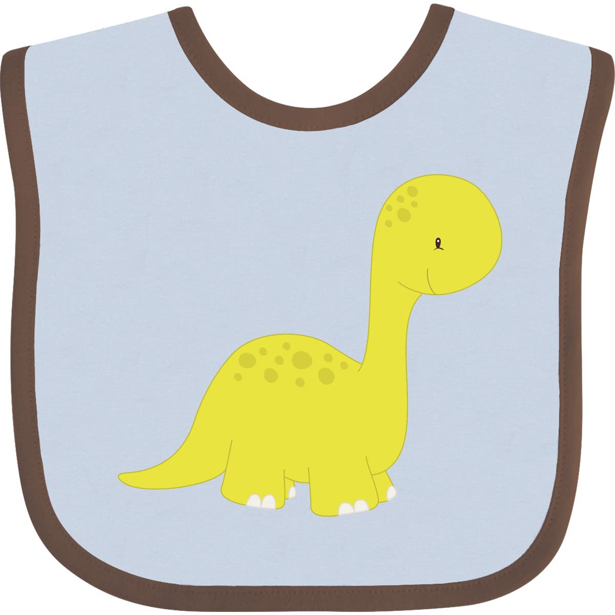 Inktastic Adorable Dinosaur Baby Bib - Cute Dino & Brontosaurus Design for Infants - Perfect for Feeding Time, Playdates & Photo Shoots