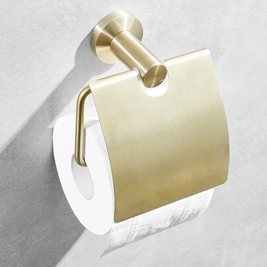 Grafken 304 Stainless Steel Toilet Paper Holder - Perforated Bathroom Tissue Roll Holder with Wall Mount, Silver | Durable & Rustproof for Home, Office, Hotel Restroom Use