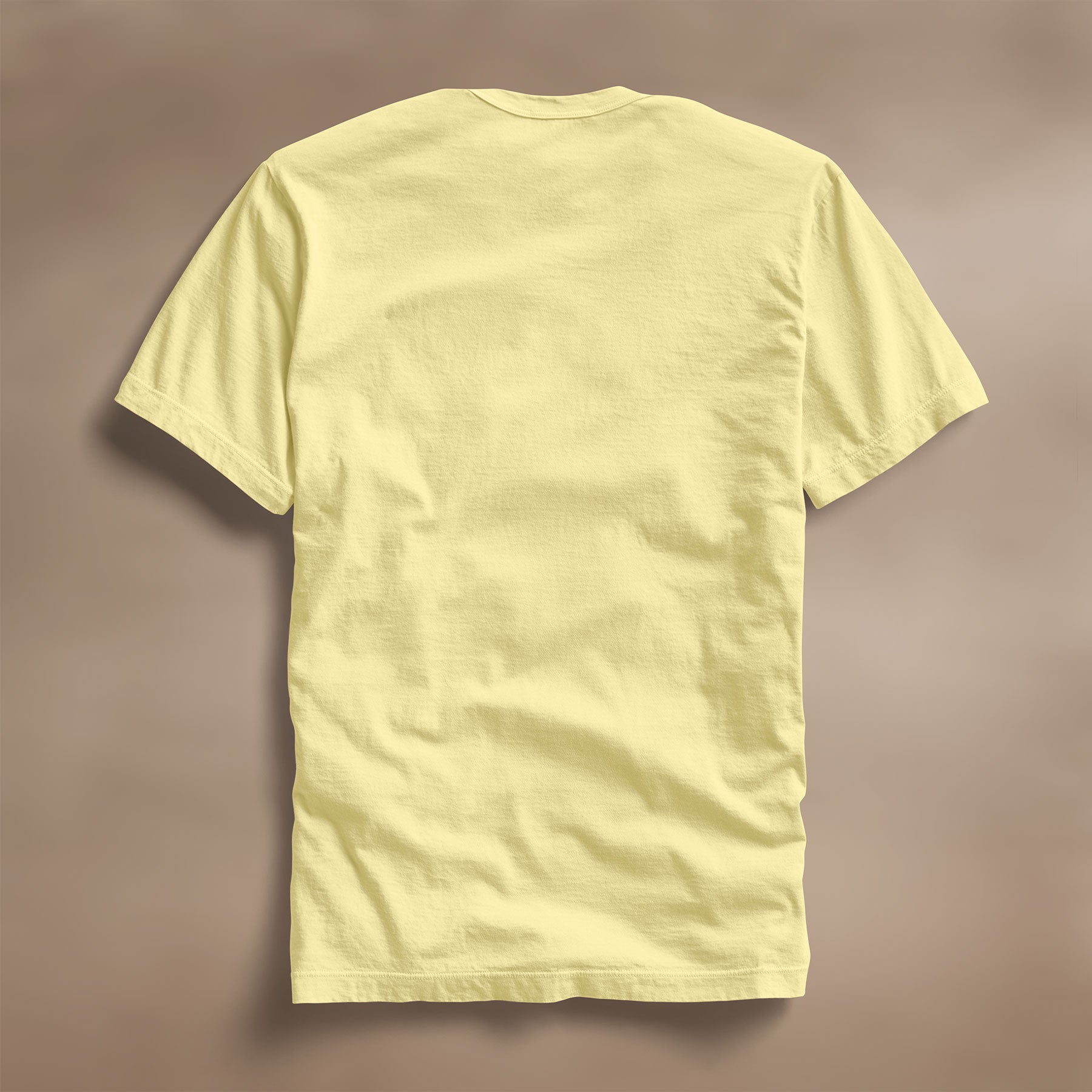 Short Sleeve Crew Neck T-Shirt - Soft Cotton Yellow Cake Pigment Graphic Tee for Men & Women | Casual Wear, Street Fashion, Everyday Outfit
