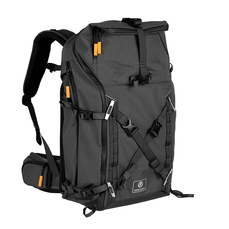 VEO Active 53 Gray Camera Backpack with USB Charger Port - Waterproof DSLR Camera Bag for Travel & Outdoor Photography