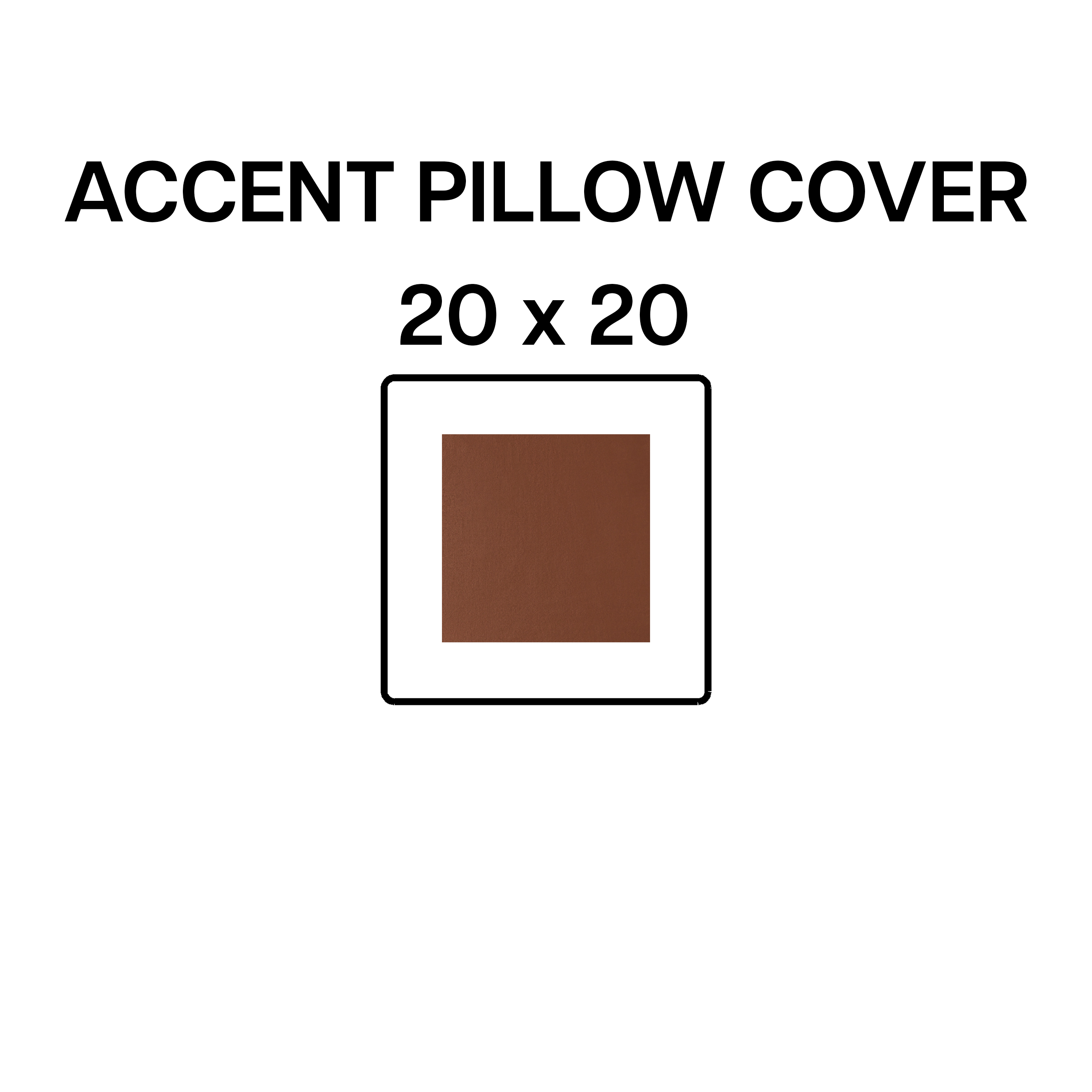 20x20 Inch Chocolate Brown Decorative Accent Pillow Cover BP 642 55 - Soft Throw Pillow Case for Sofa, Bed, Couch & Home Decor