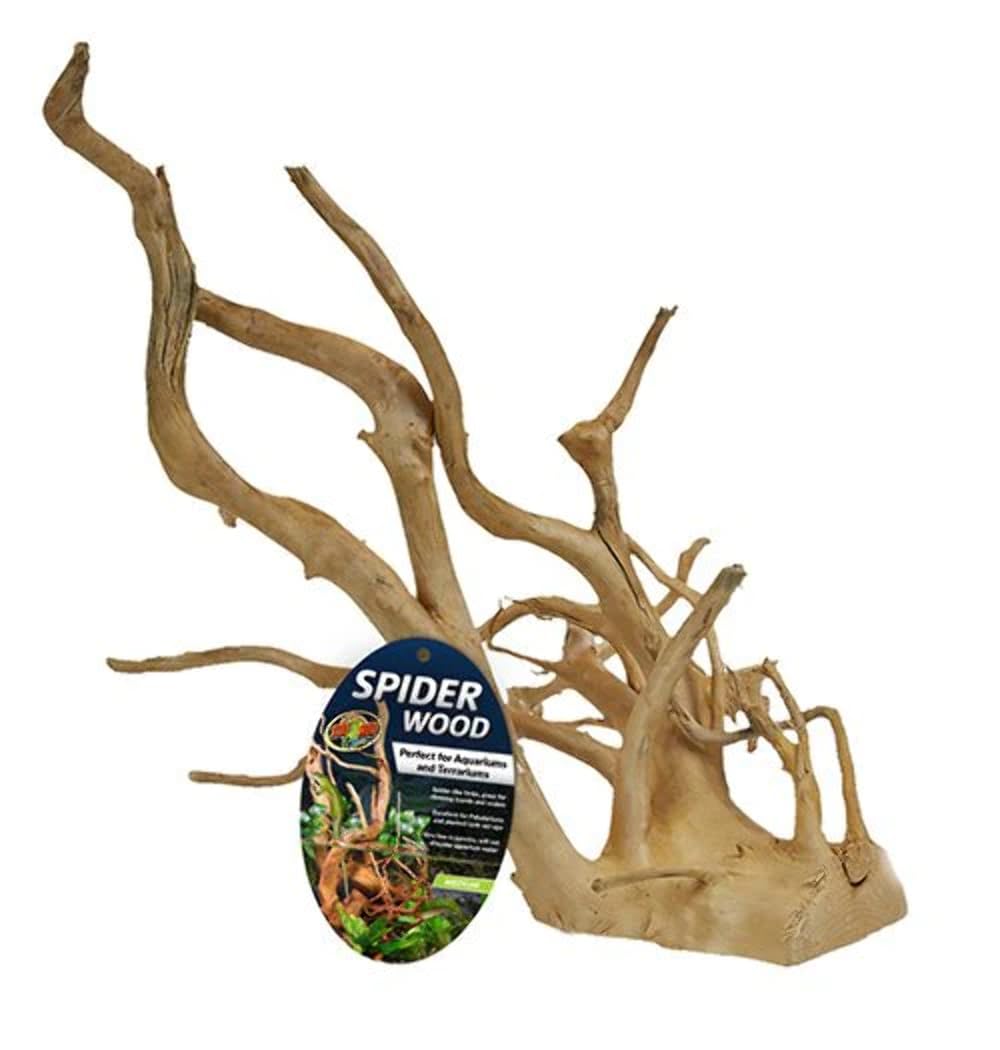 Premium Zoo Med Spider Wood for Aquariums & Terrariums (24-30 Inch, 2-Pack) - Natural Driftwood for Reptiles, Fish Tanks & Decorative Displays